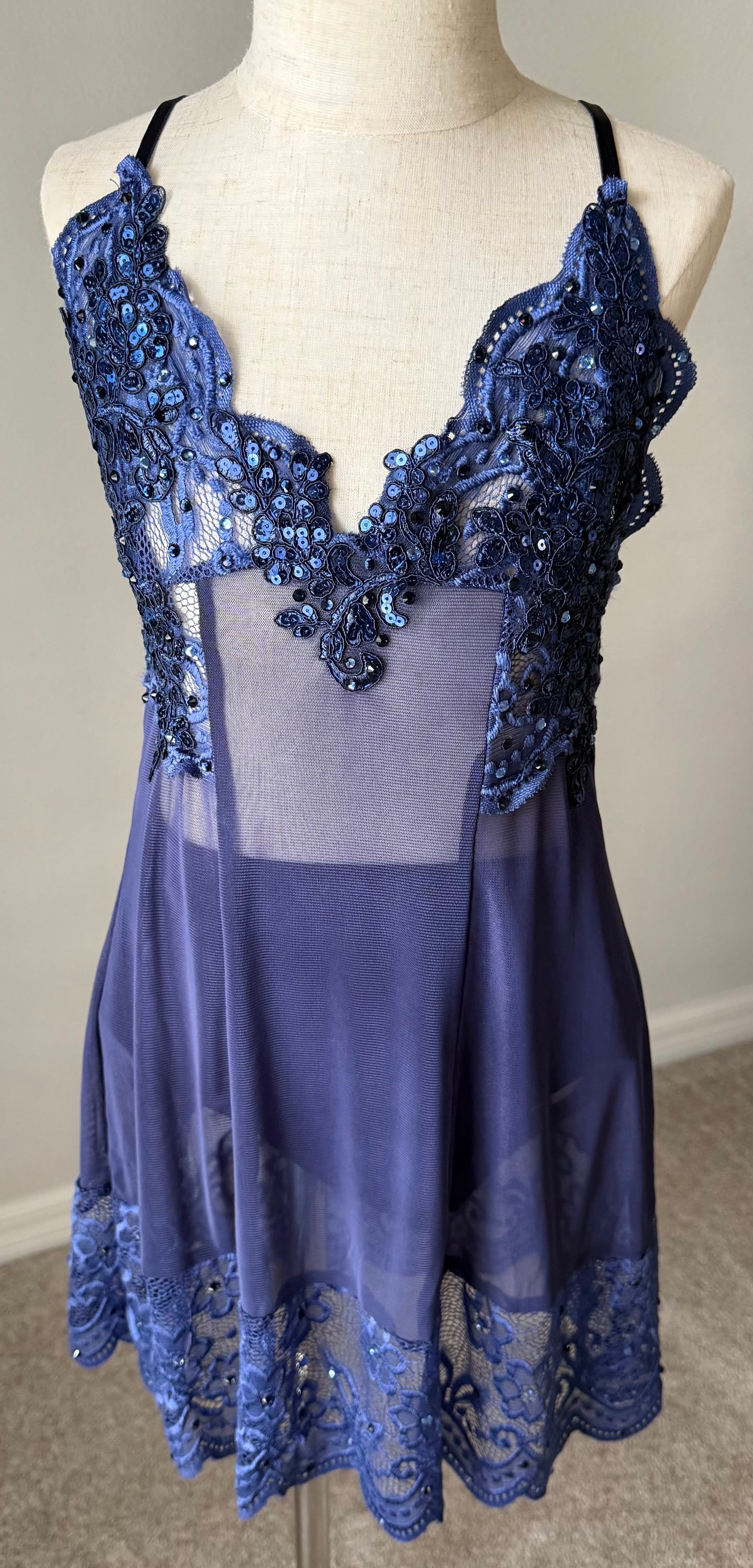 Navy Blue Slip Dress