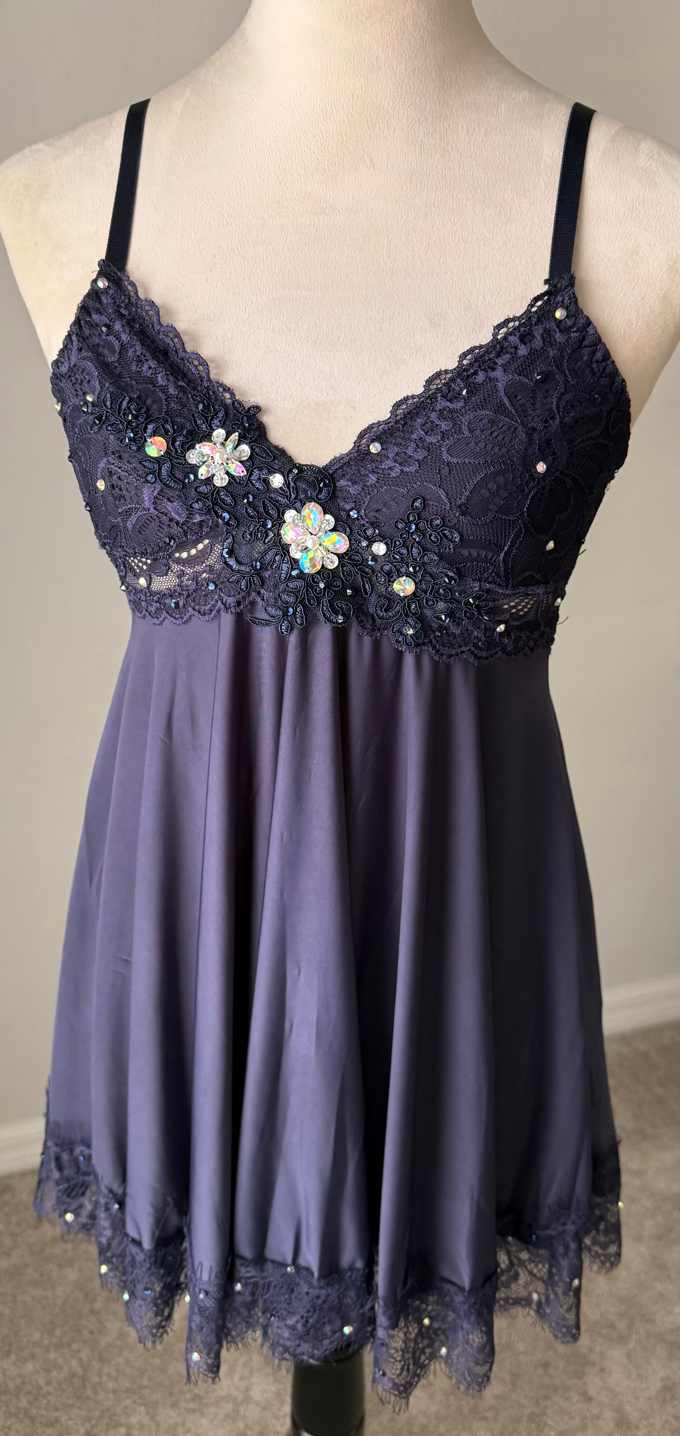 Navy Blue Slip Dress
