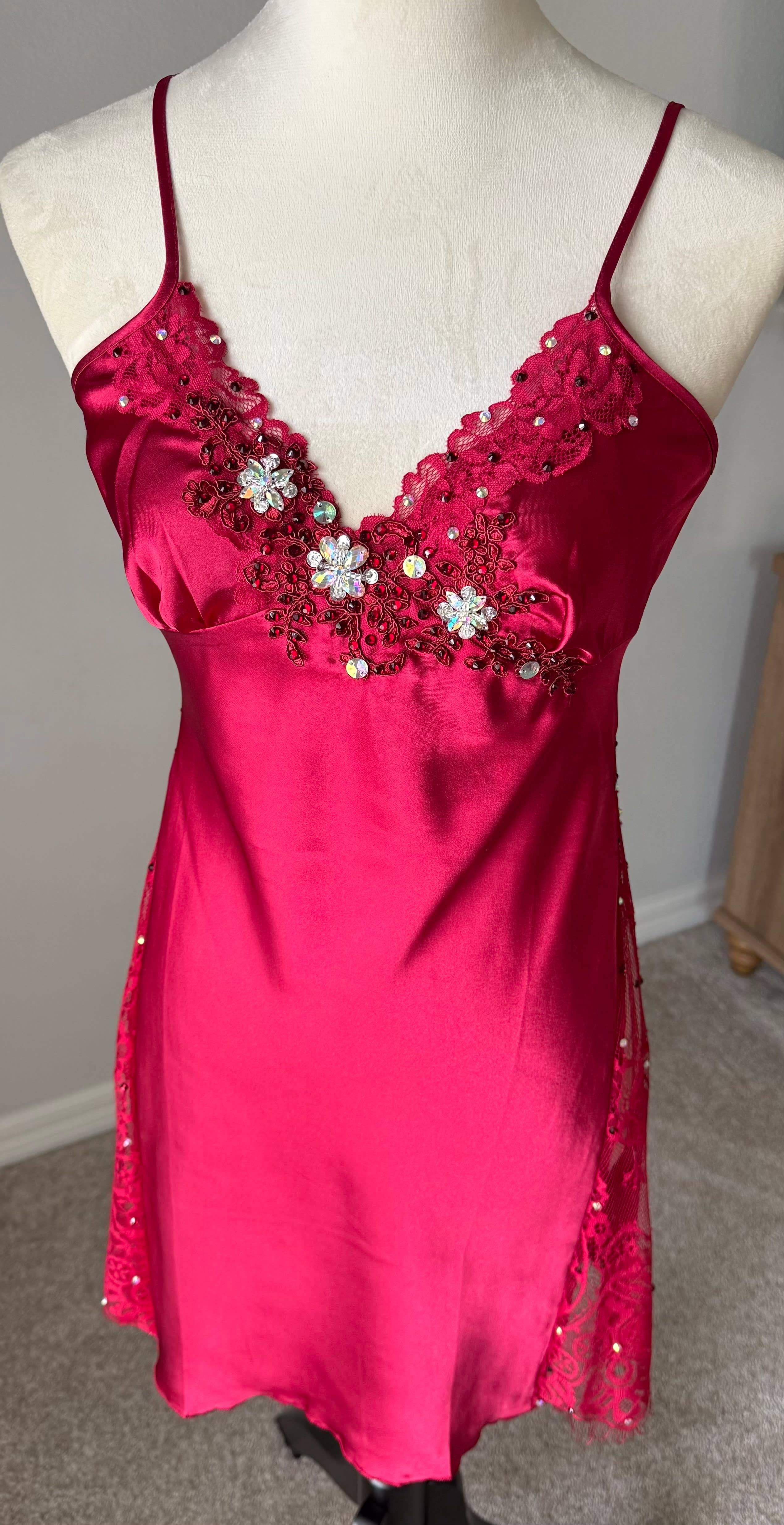 Dark Red Slip Dress