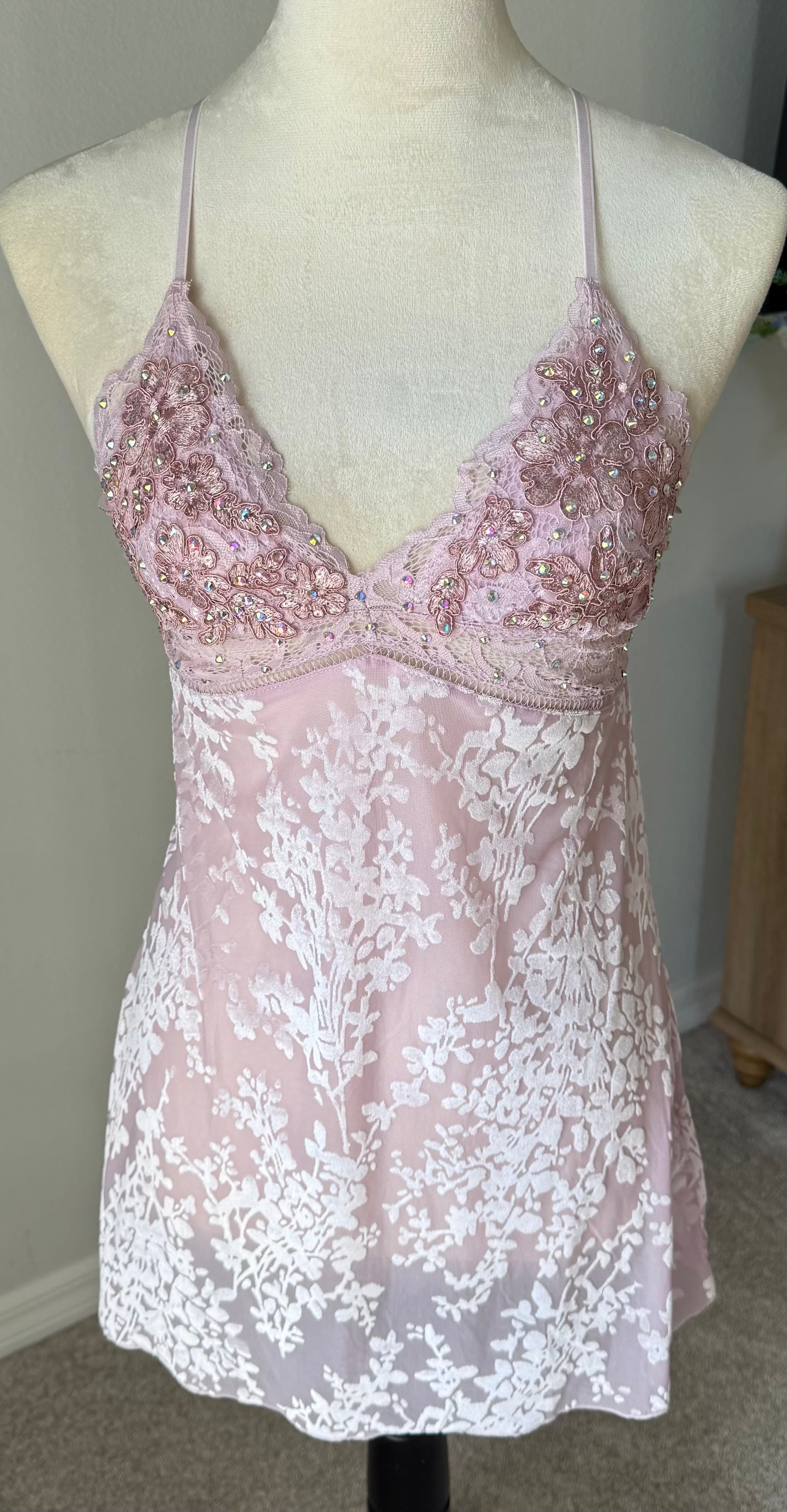 Pink Velvet Slip Dress