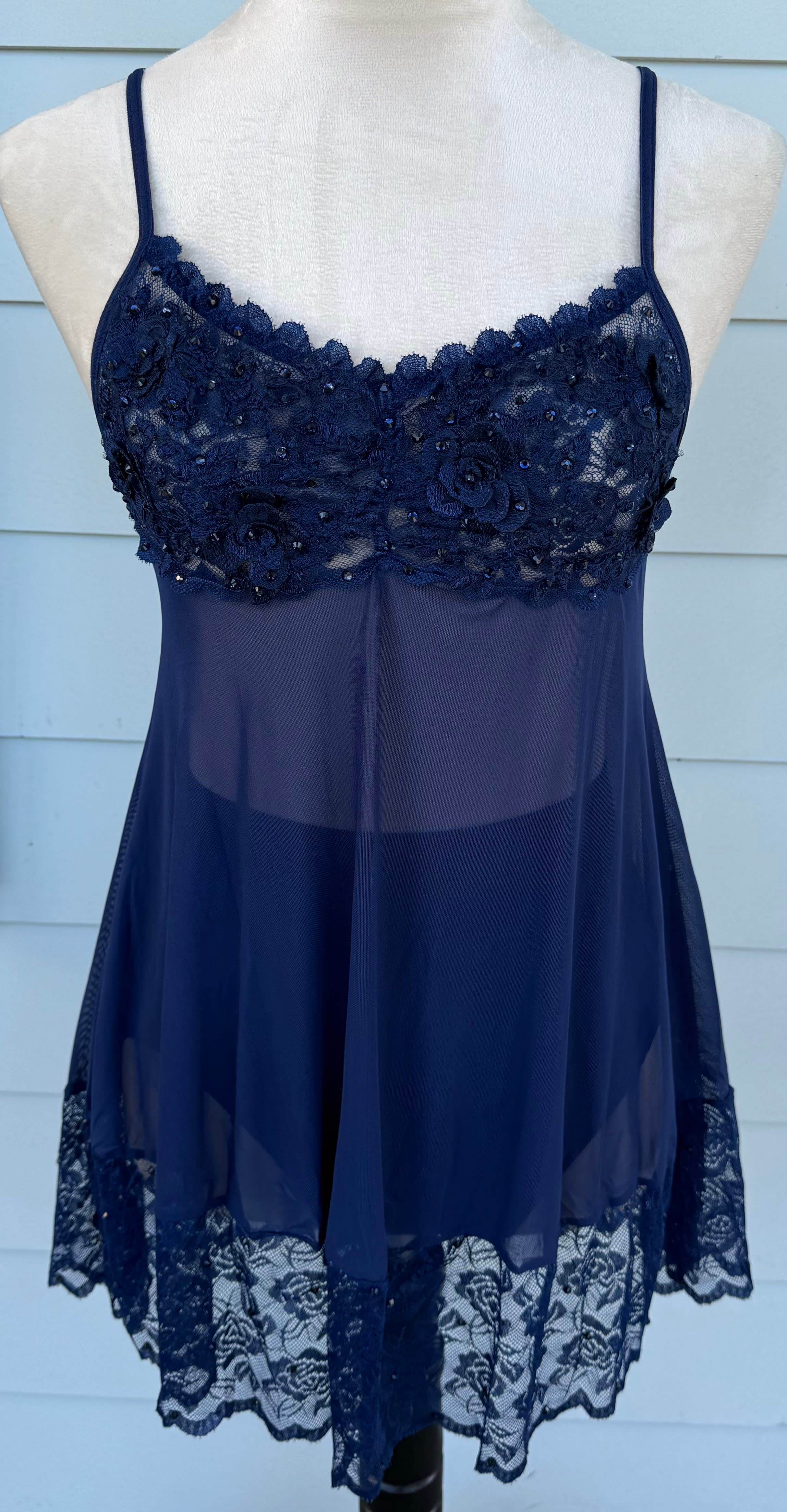 Navy Blue Slip Dress