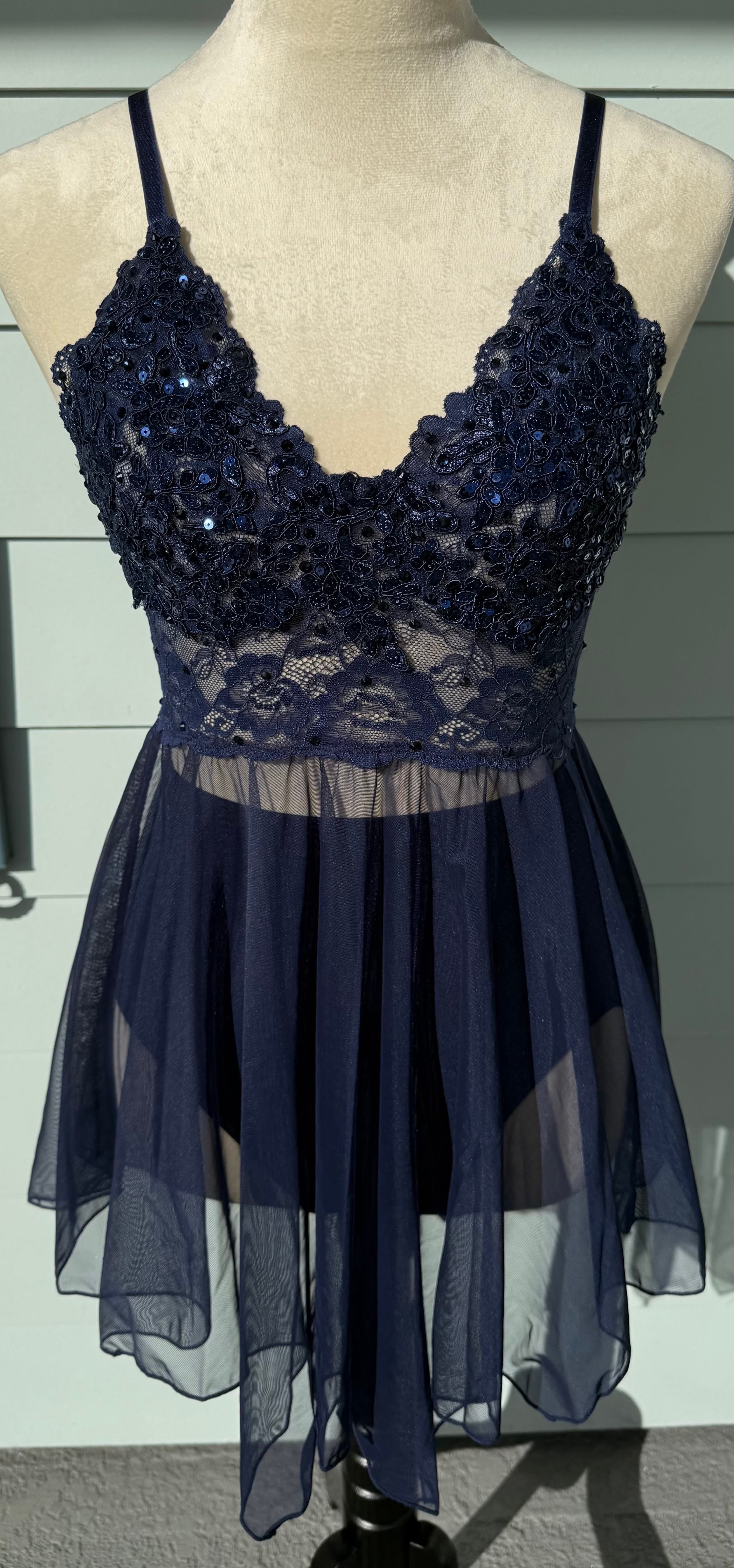 Navy Blue Slip Dress