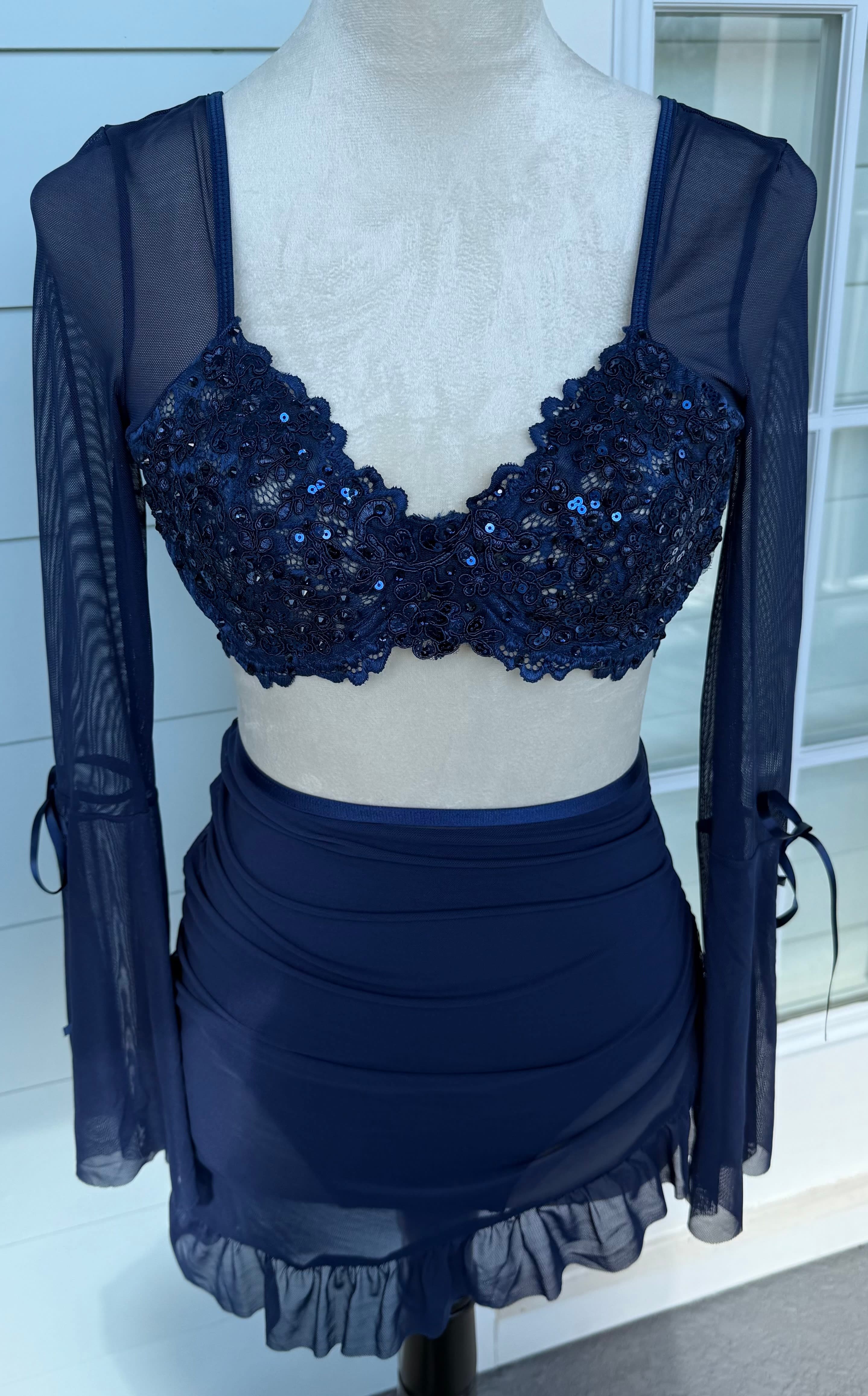 Navy Blue Two-Piece Set