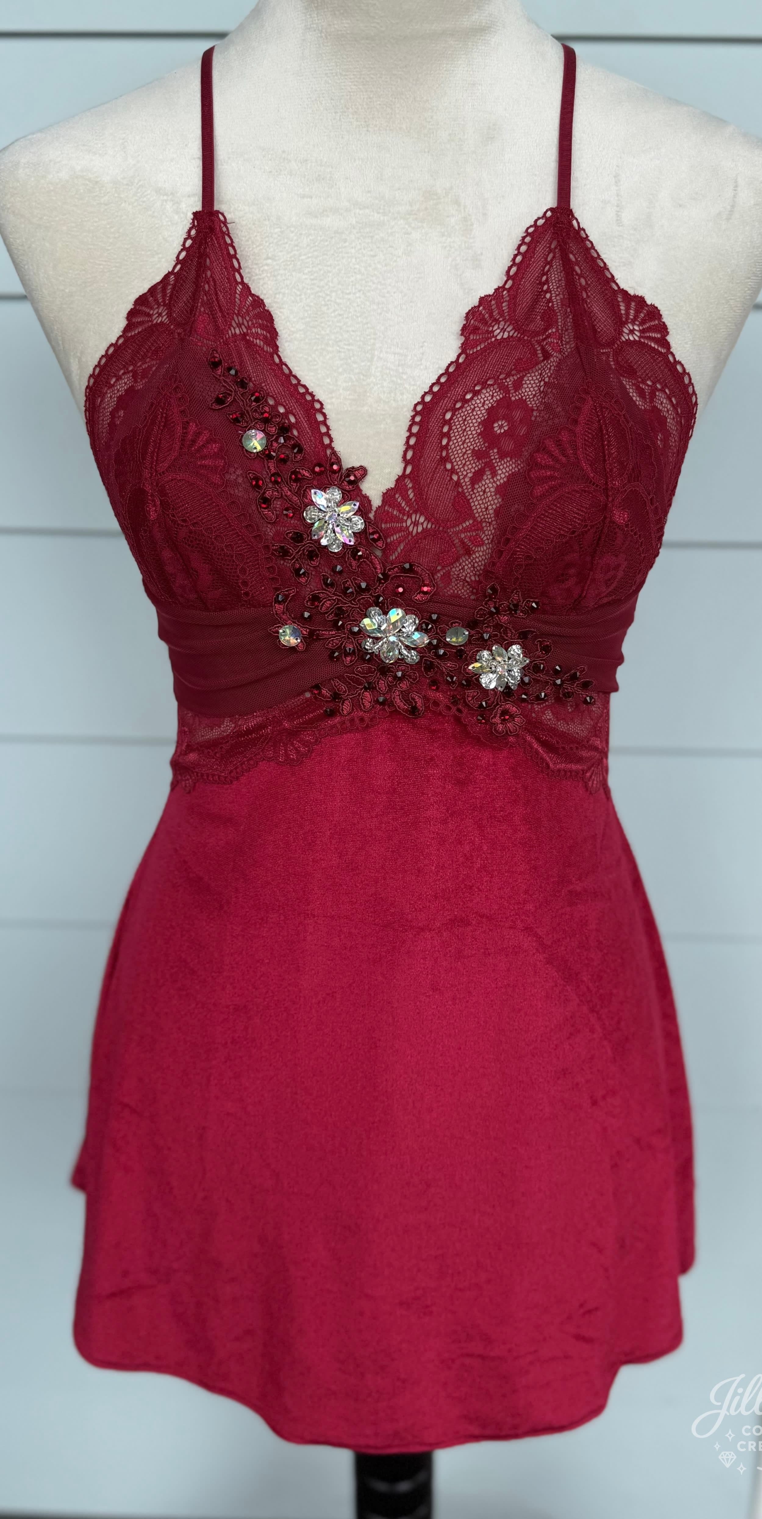 Red Velvet Slip Dress