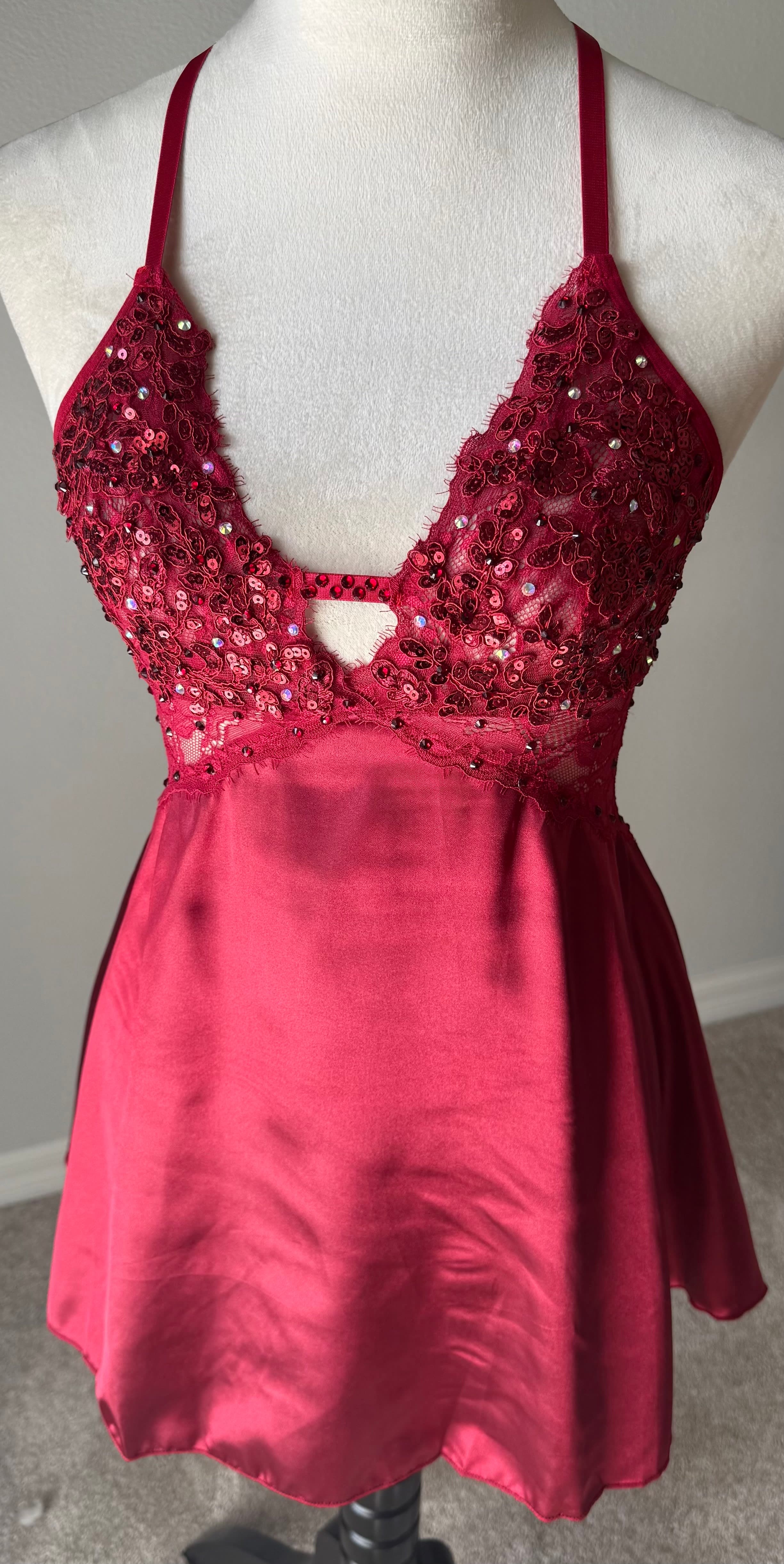 Dark Red Slip Dress