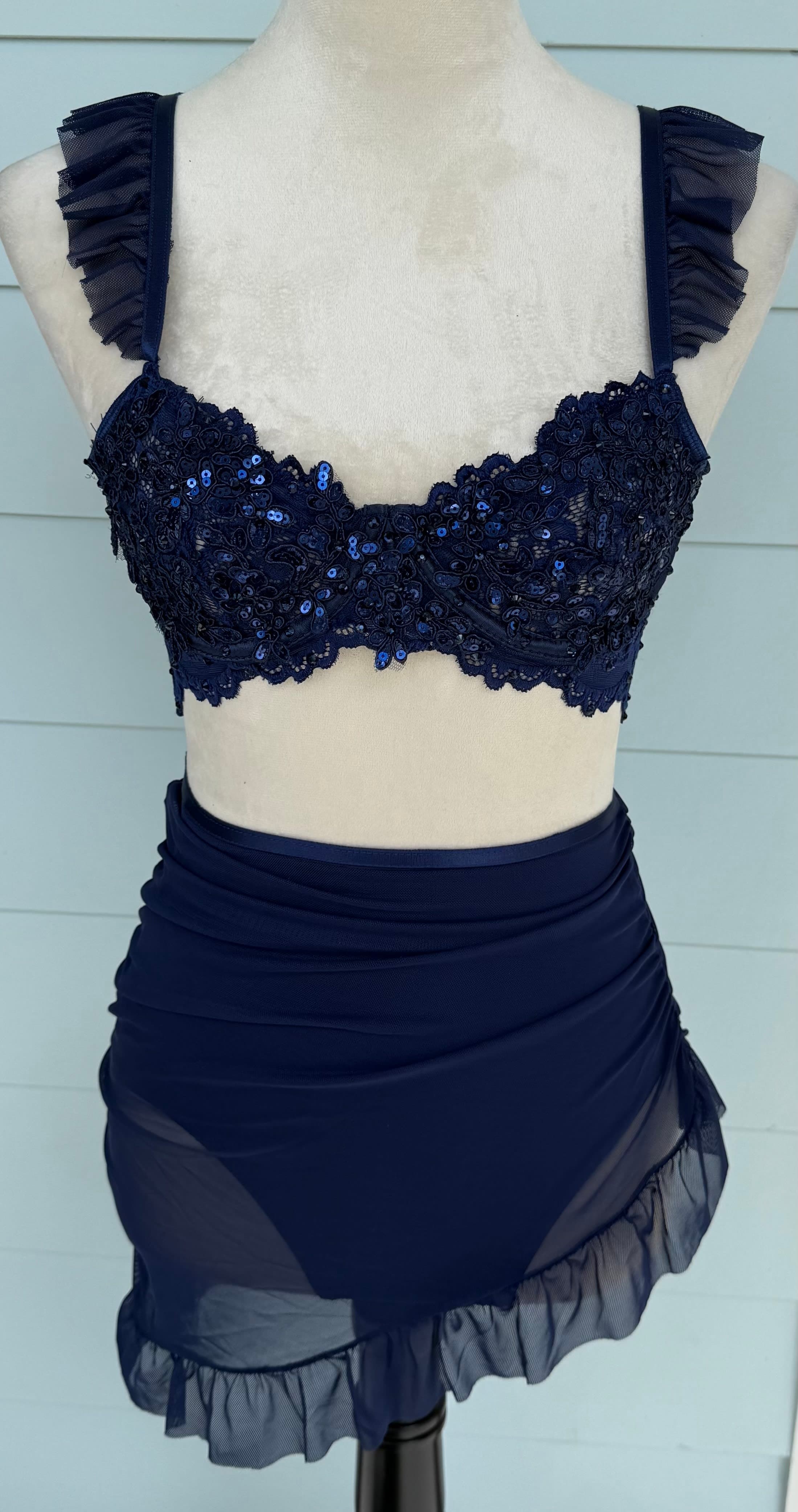 Navy Blue Two-Piece Set