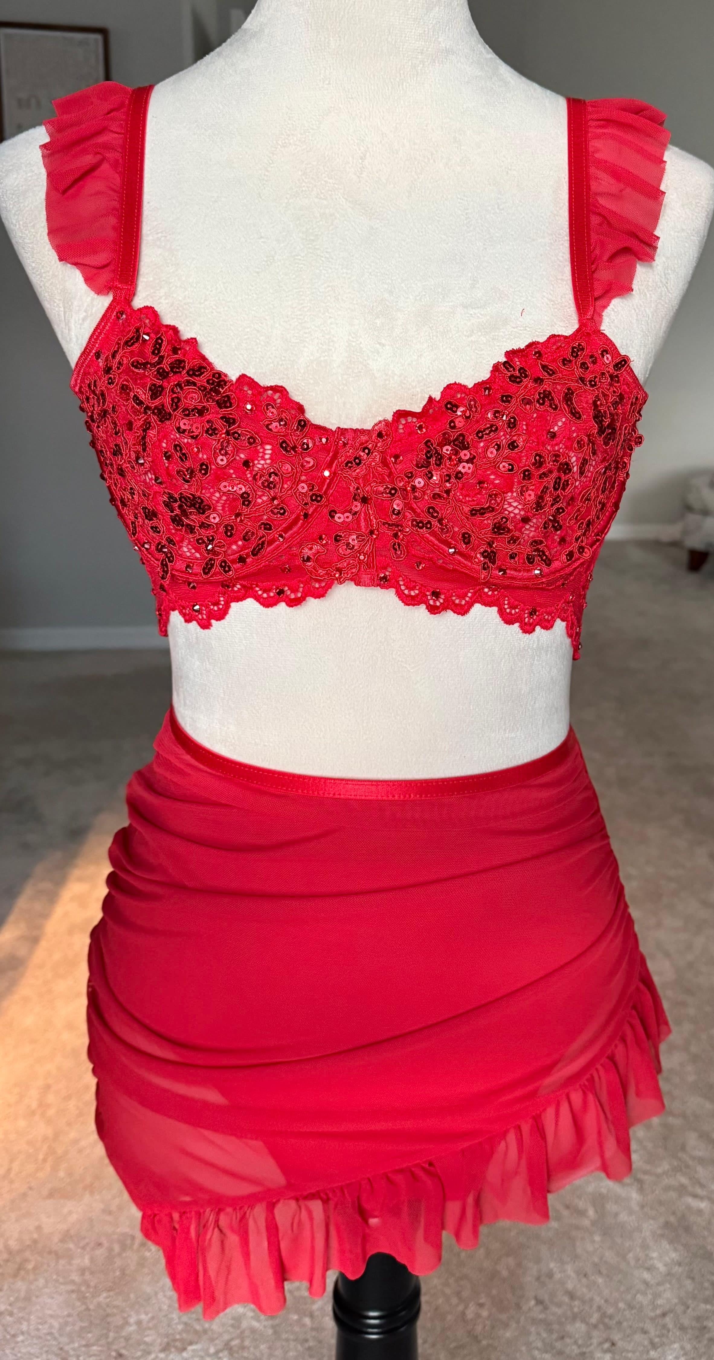 Red Two-Piece Set