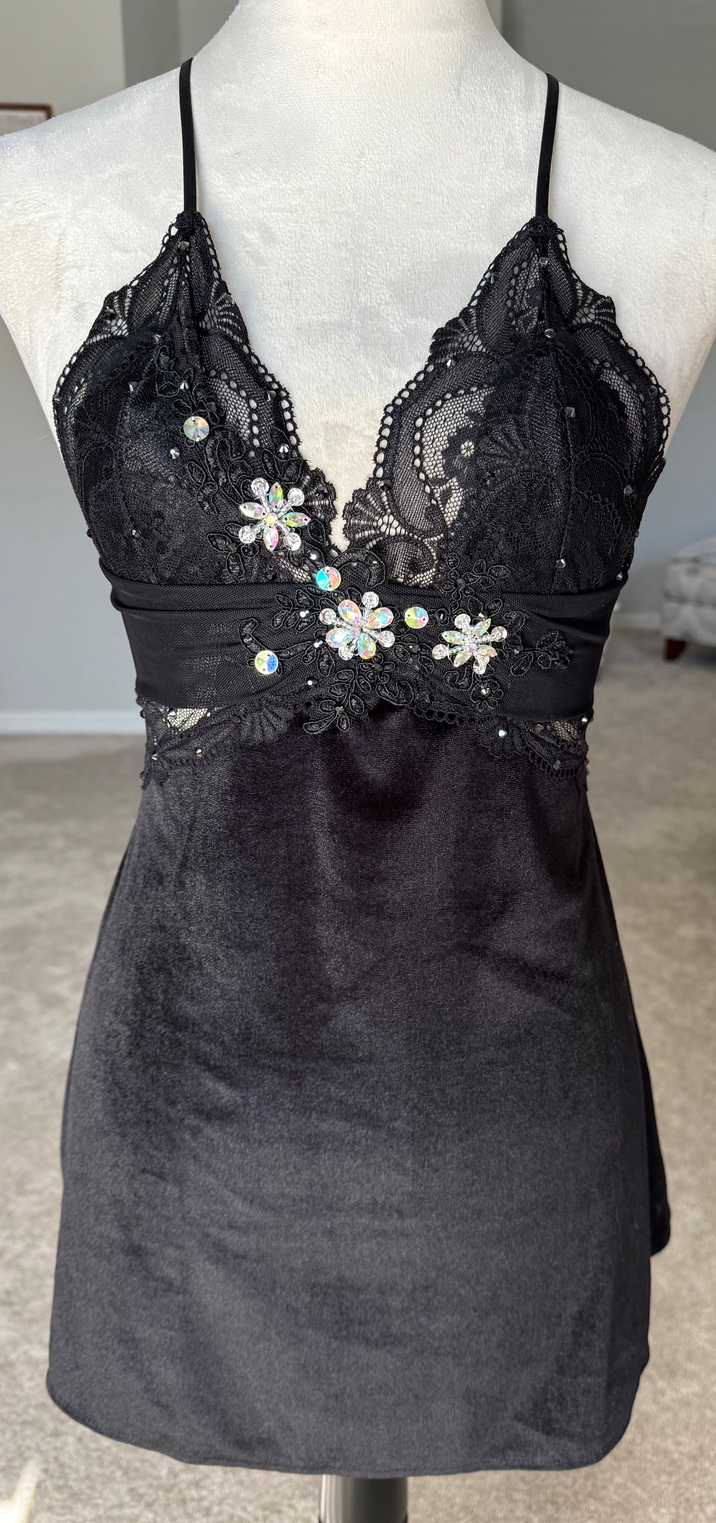 Black Velvet Slip Dress