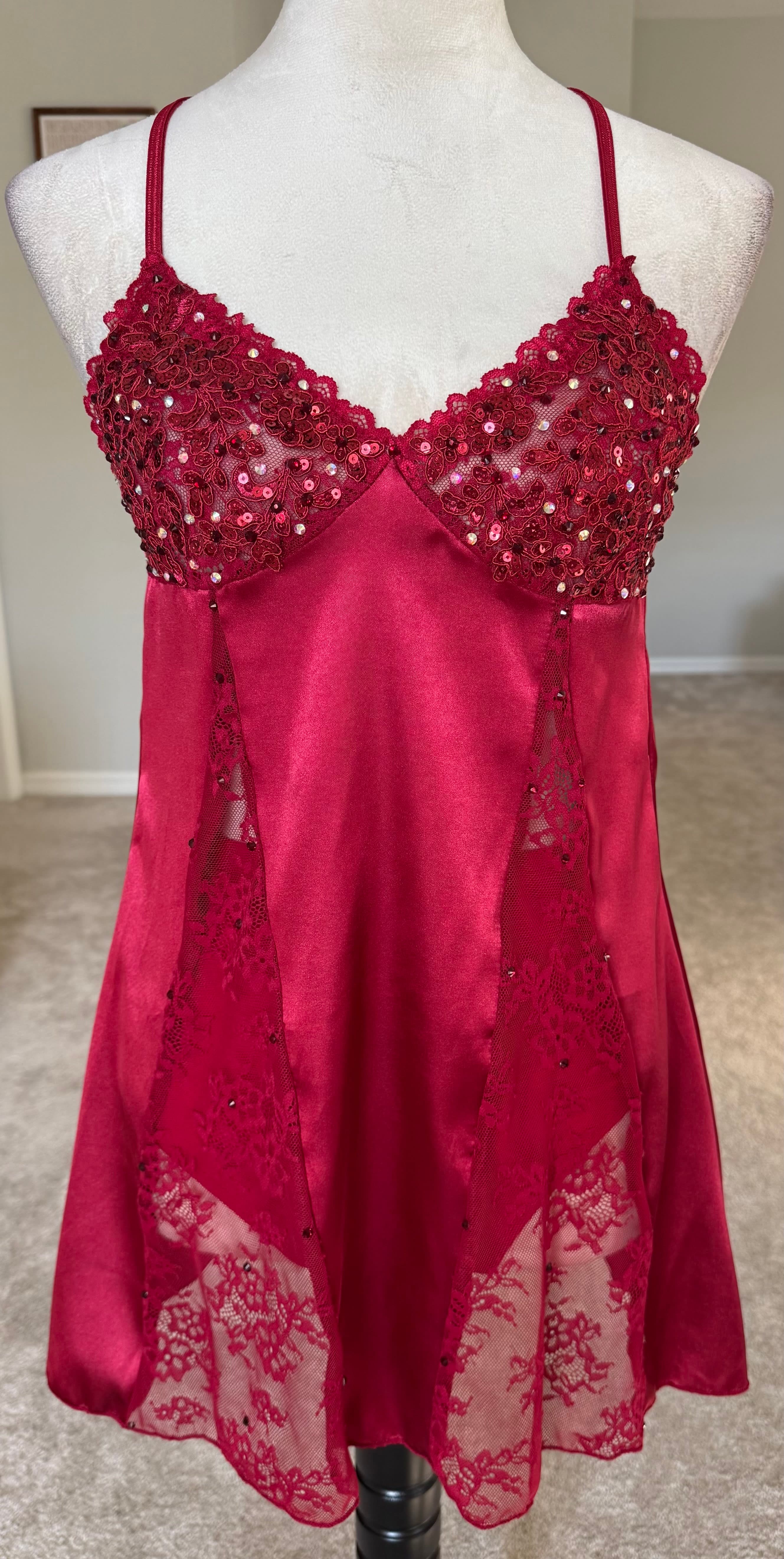 Dark Red Slip Dress