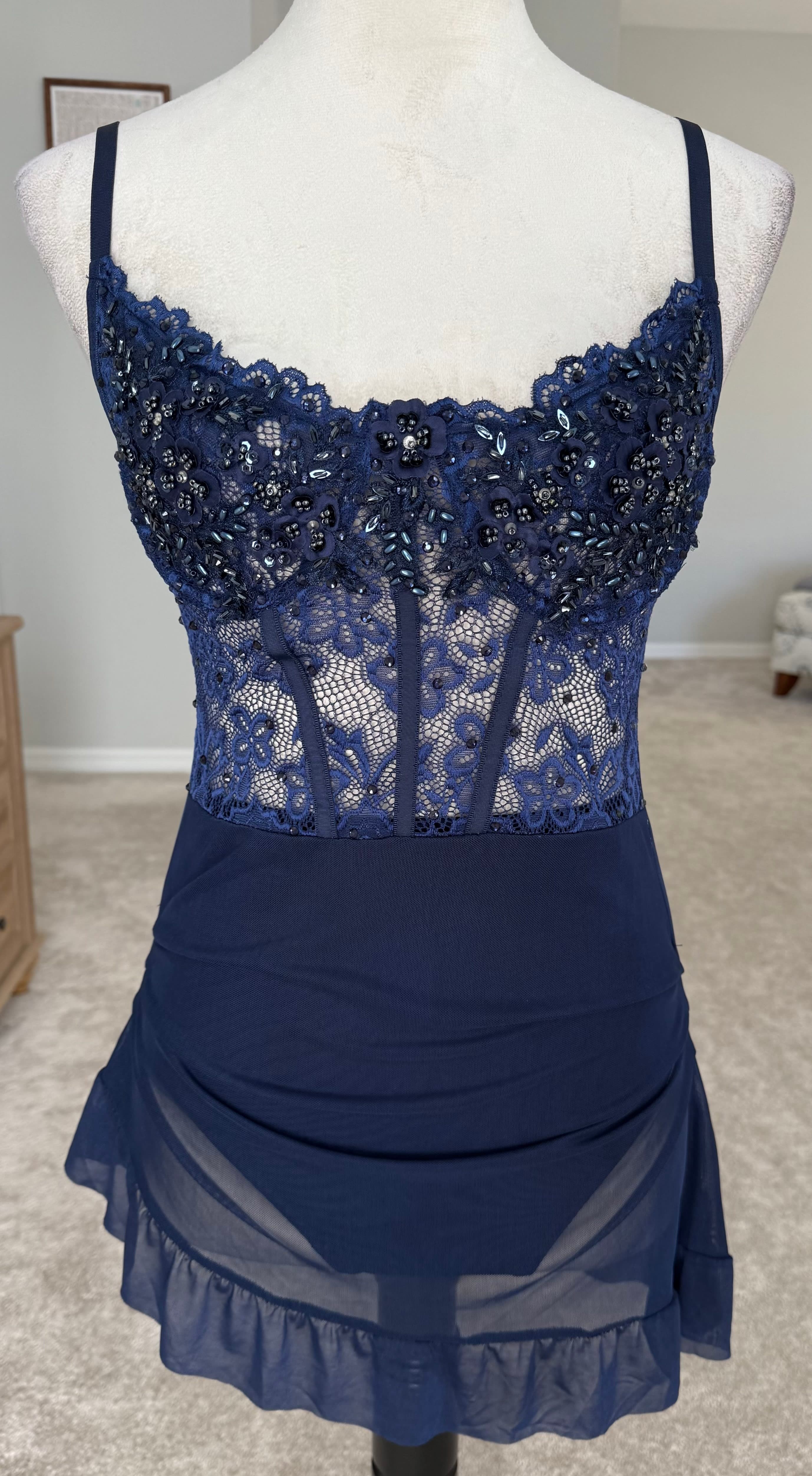 Navy Blue Slip Dress