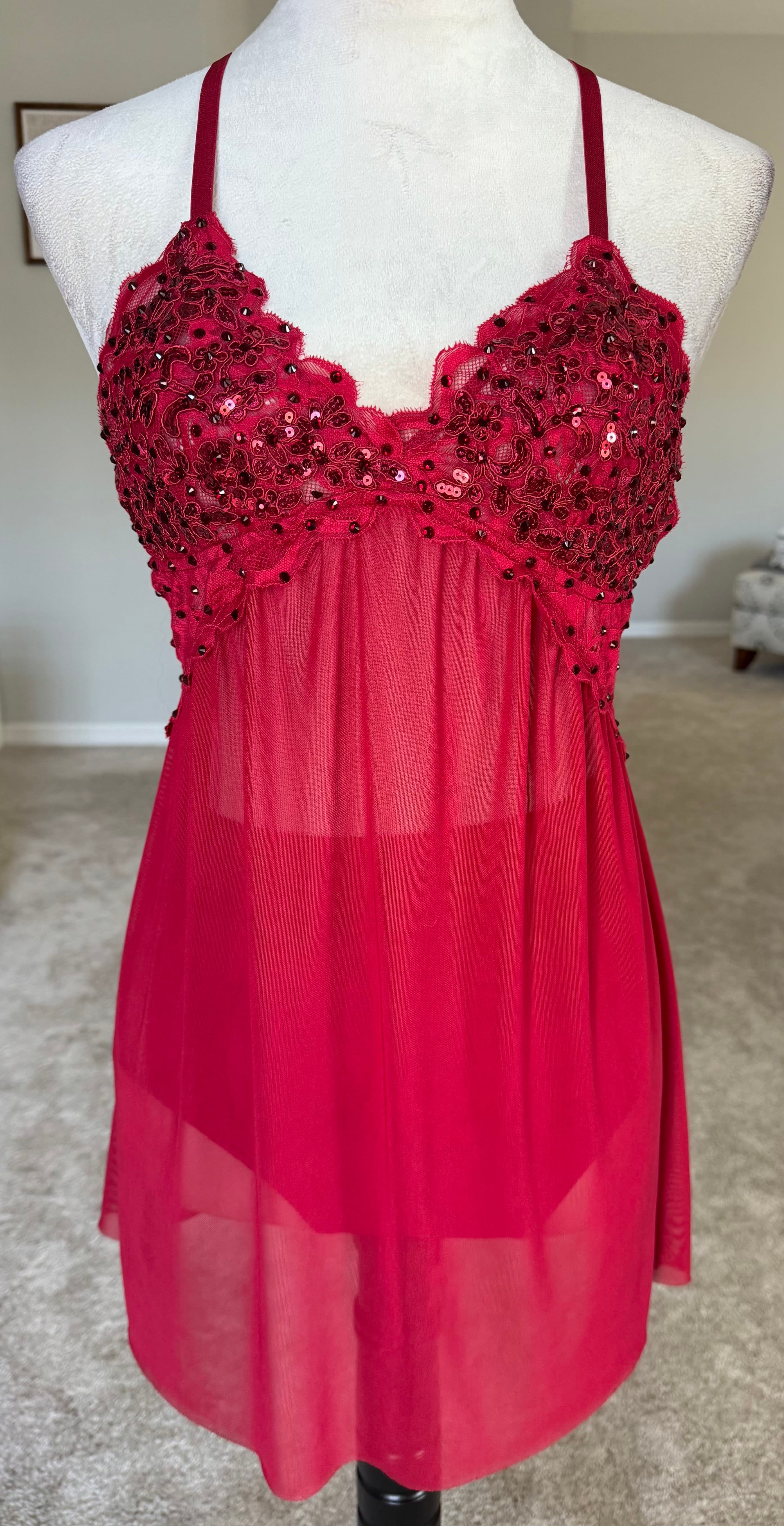 Dark Red Slip Dress