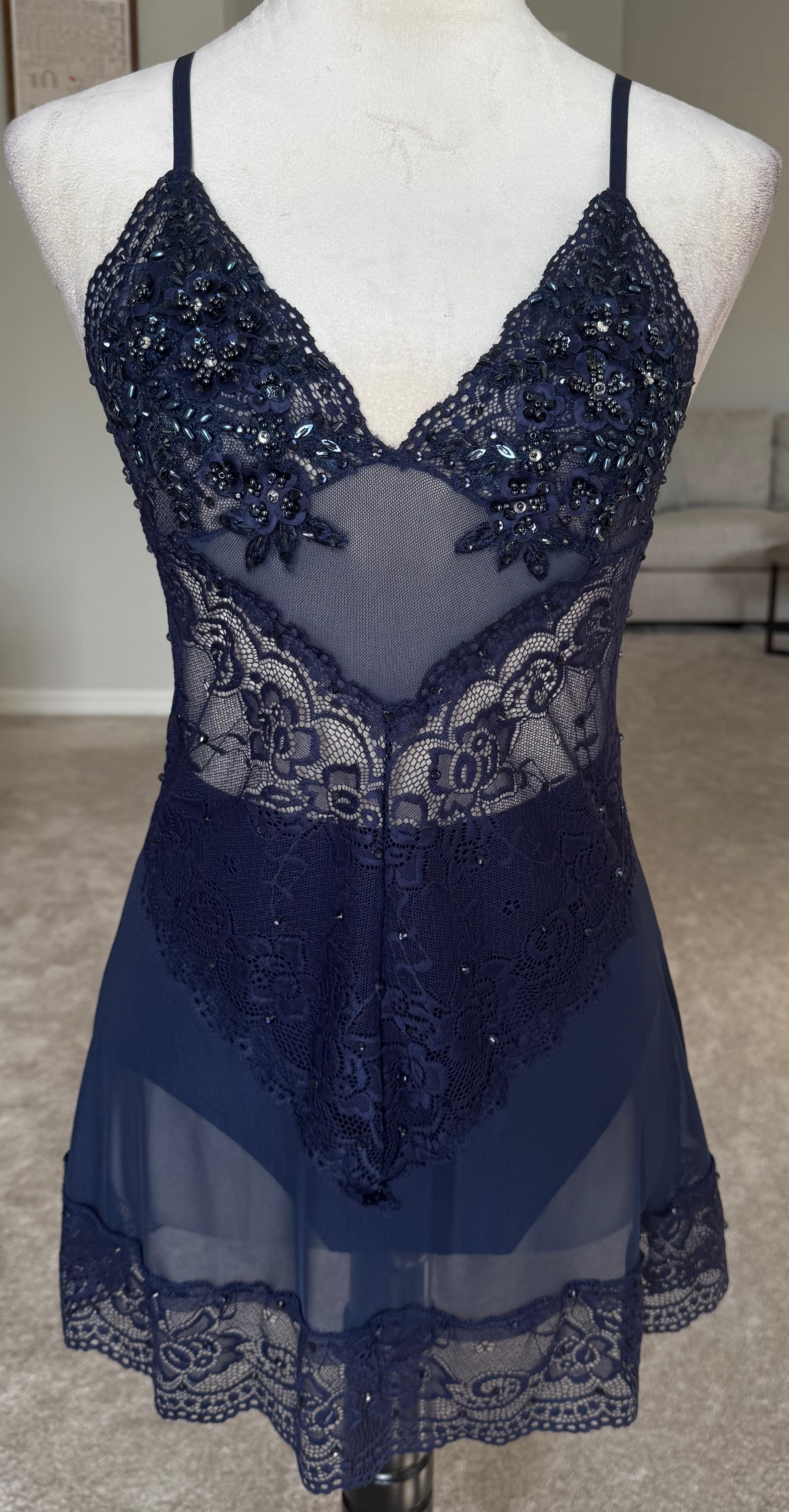 Navy Blue Slip Dress