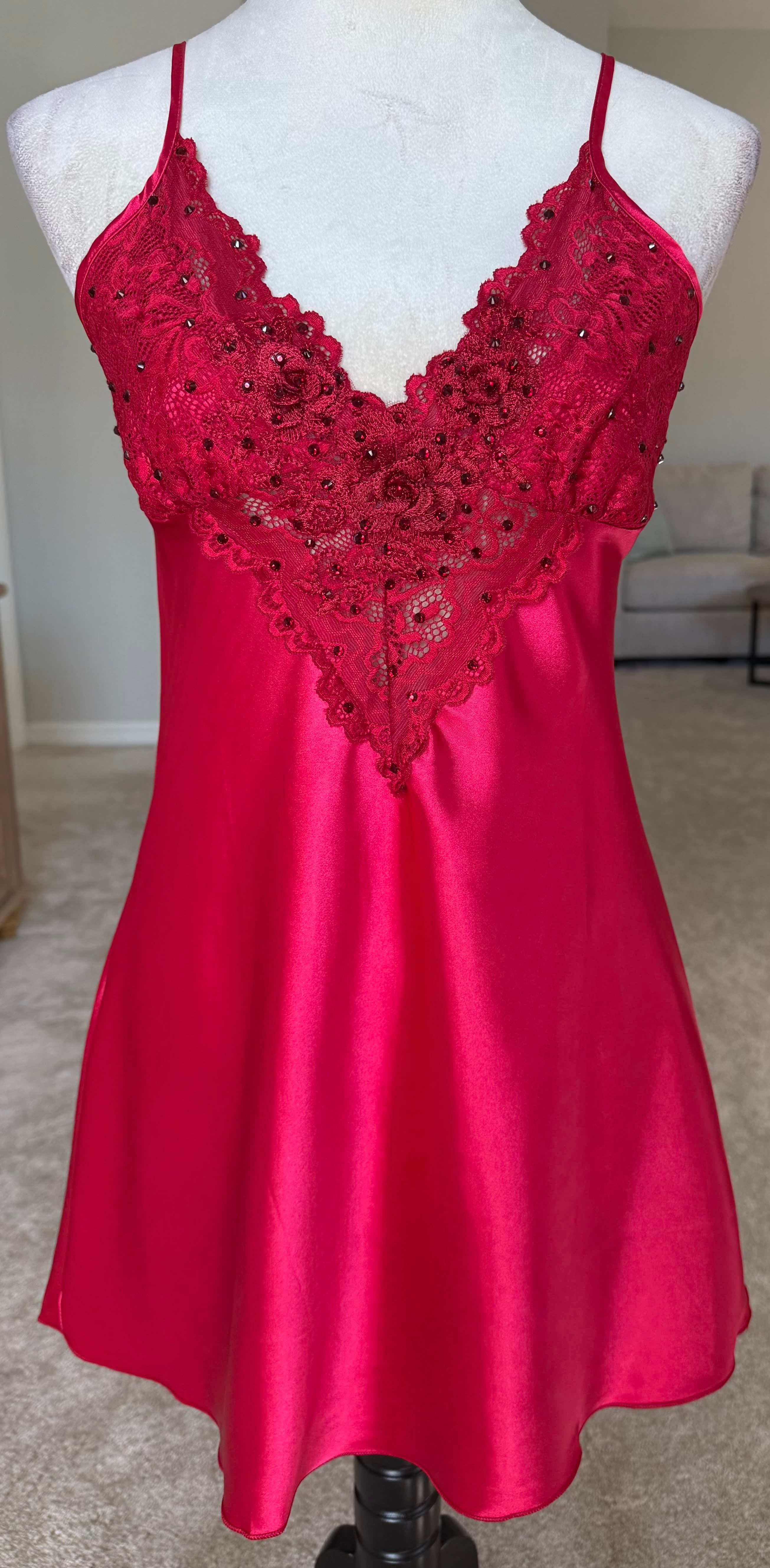 Dark Red Slip Dress