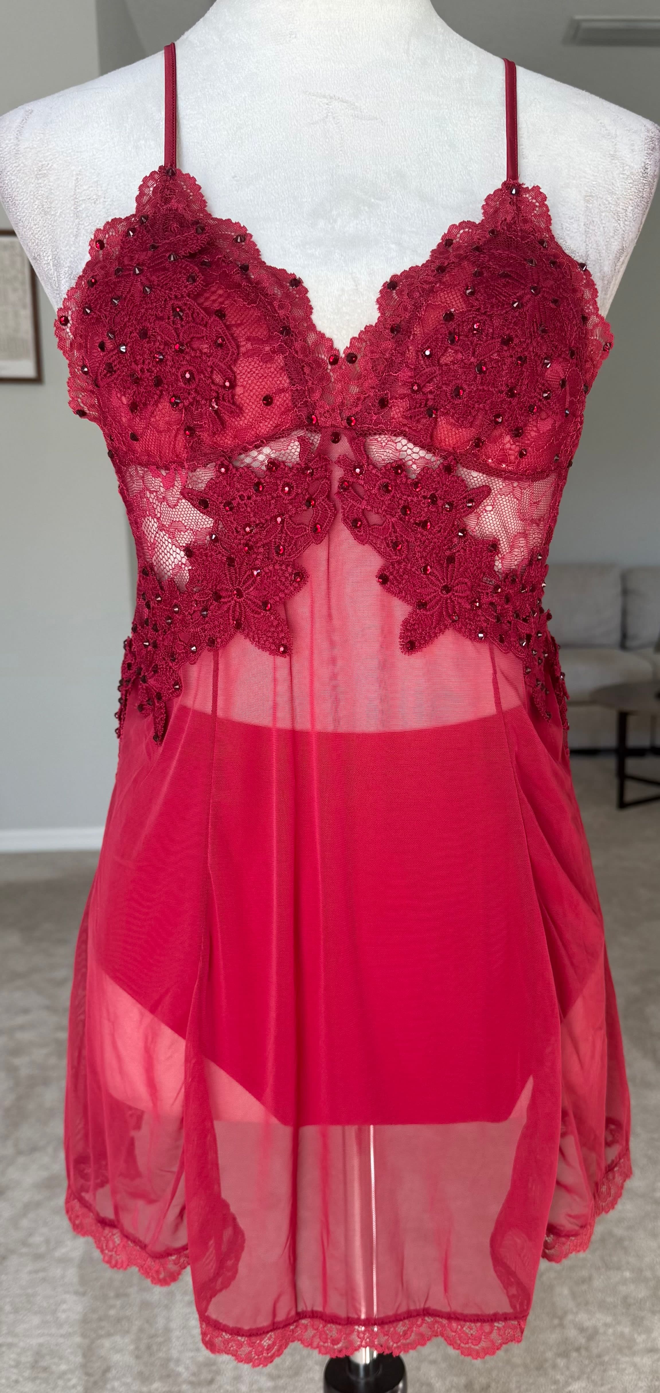 Dark Red Slip Dress