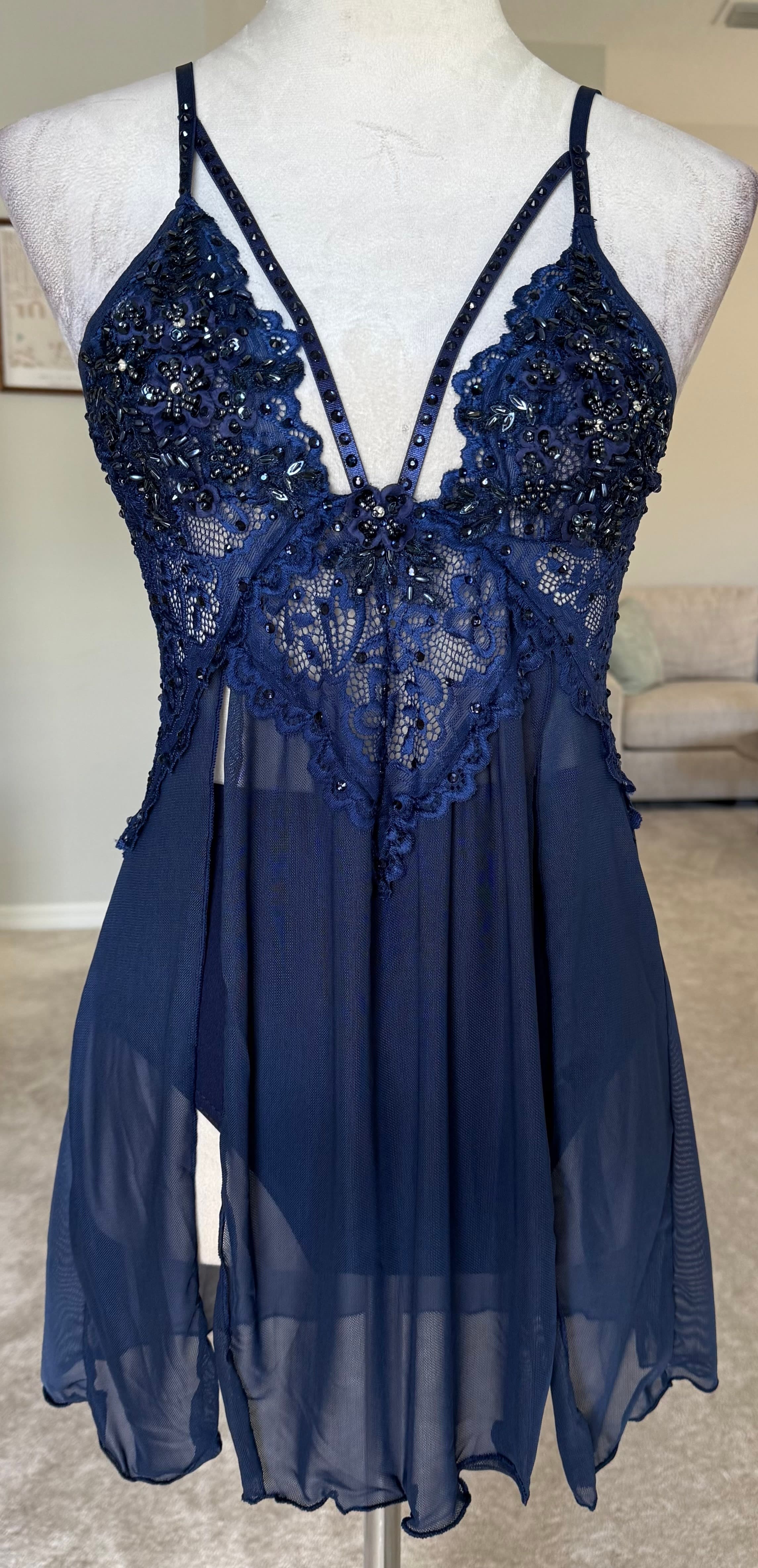 Navy Blue Slip Dress