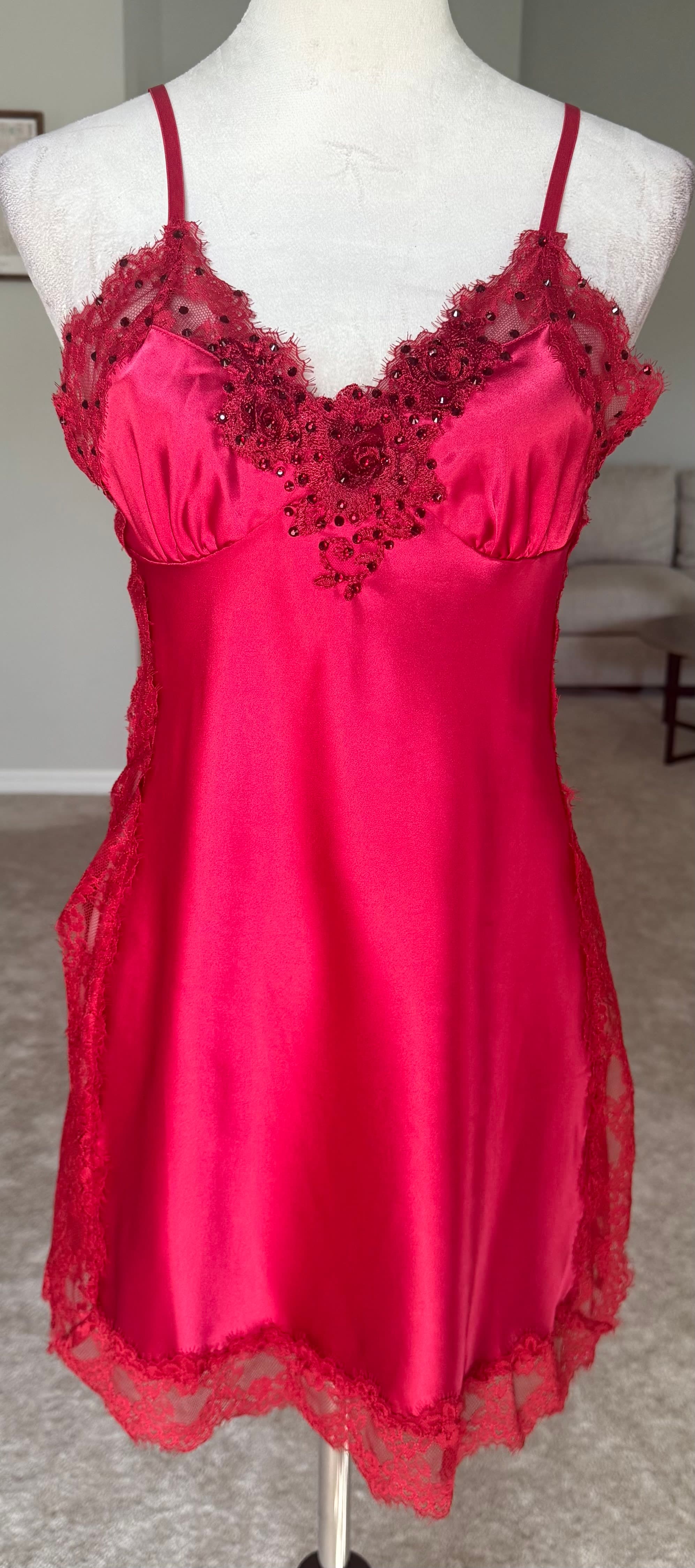 Dark Red Slip Dress