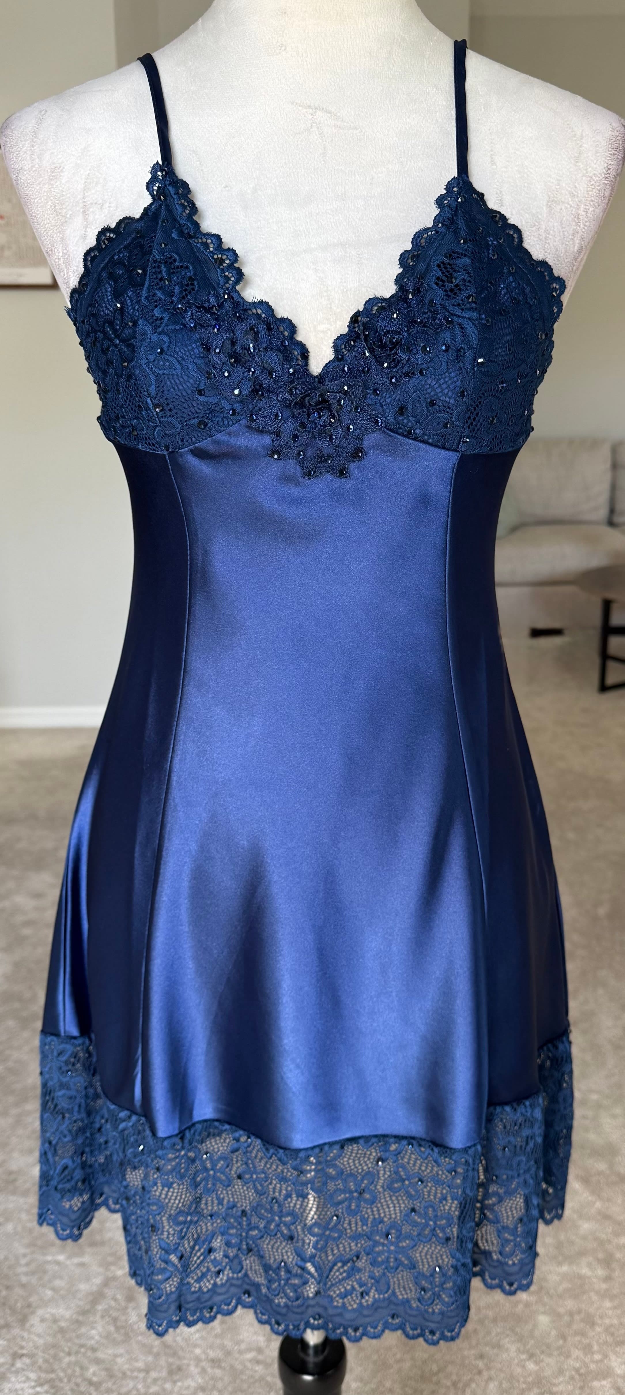 Navy Blue Slip Dress