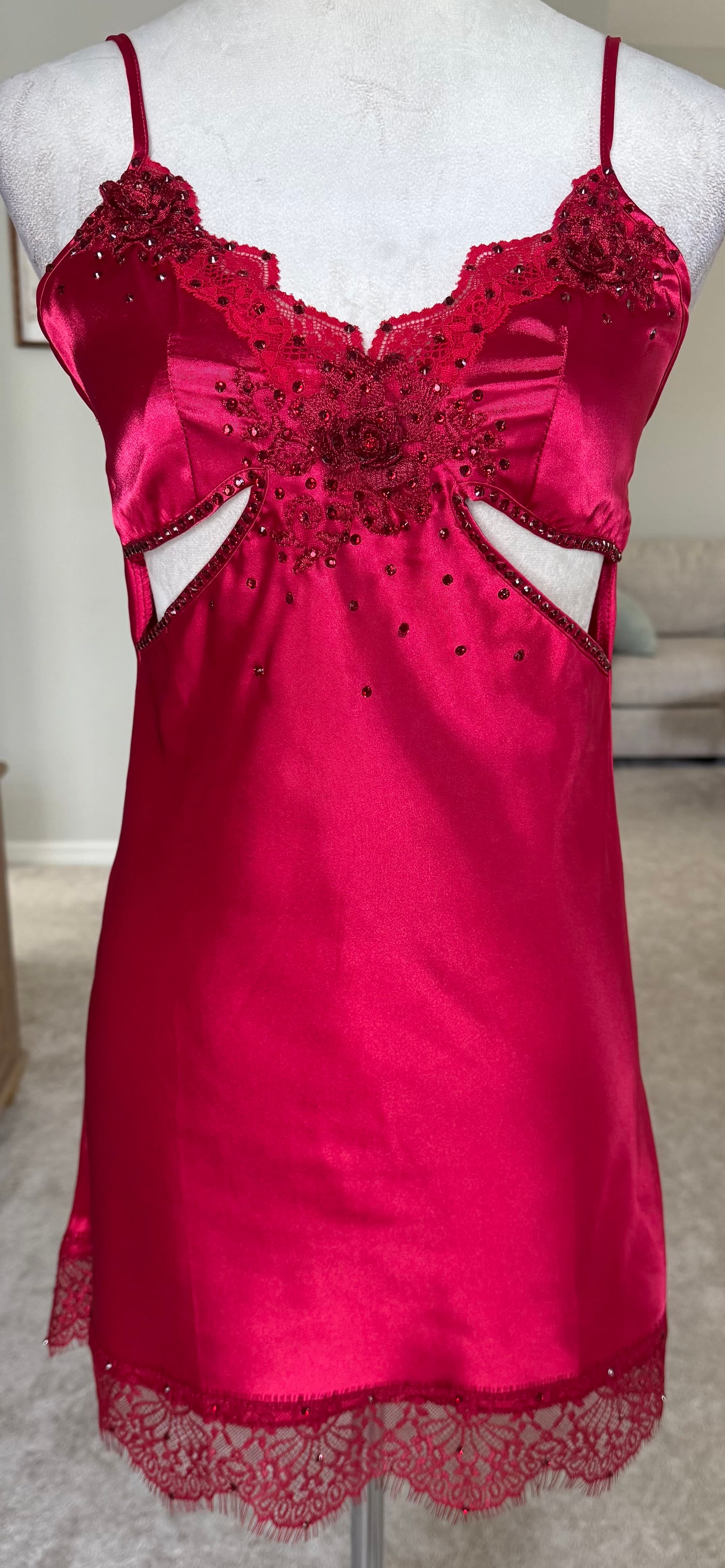 Dark Red Slip Dress