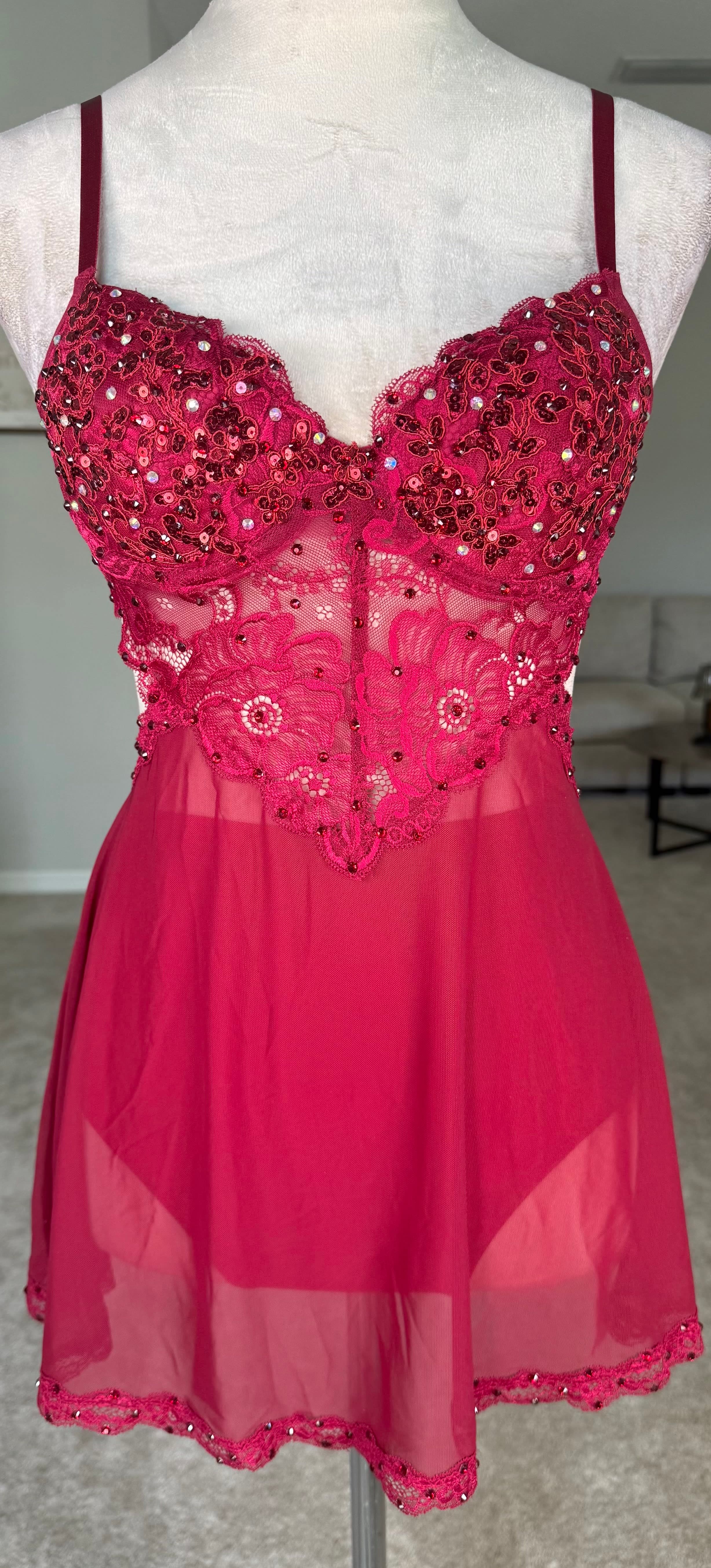 Dark Red Slip Dress