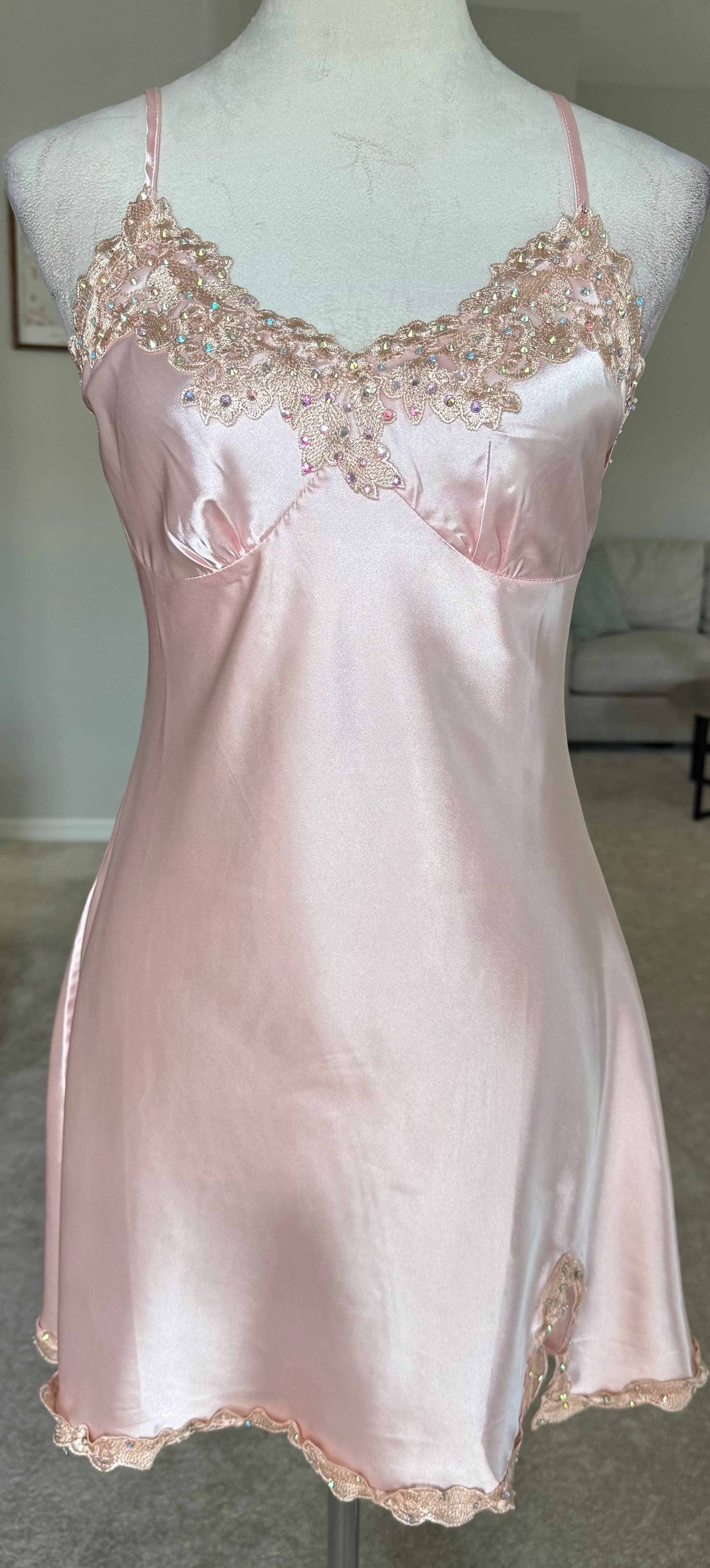 Pink & Gold Slip Dress