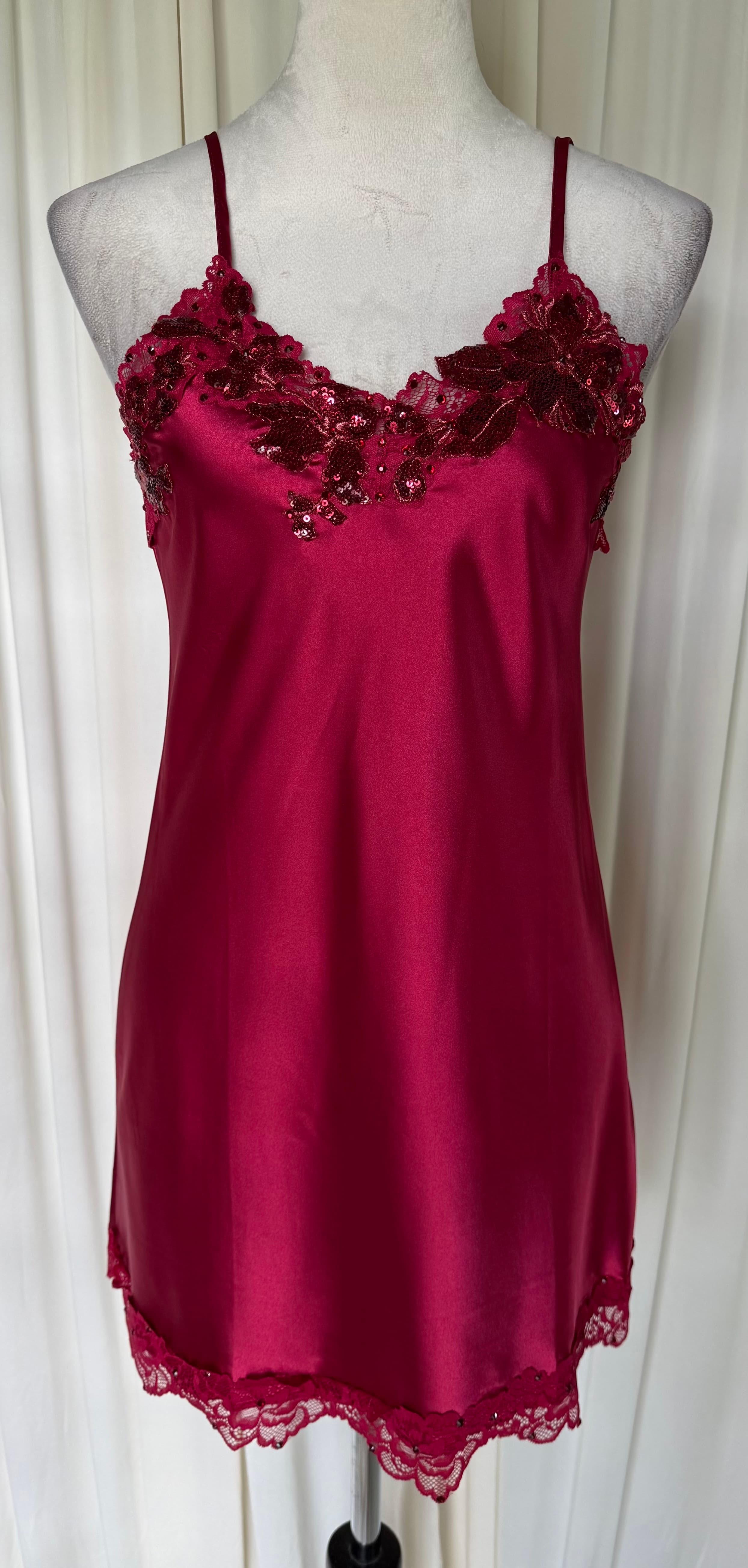 Dark Red Slip Dress