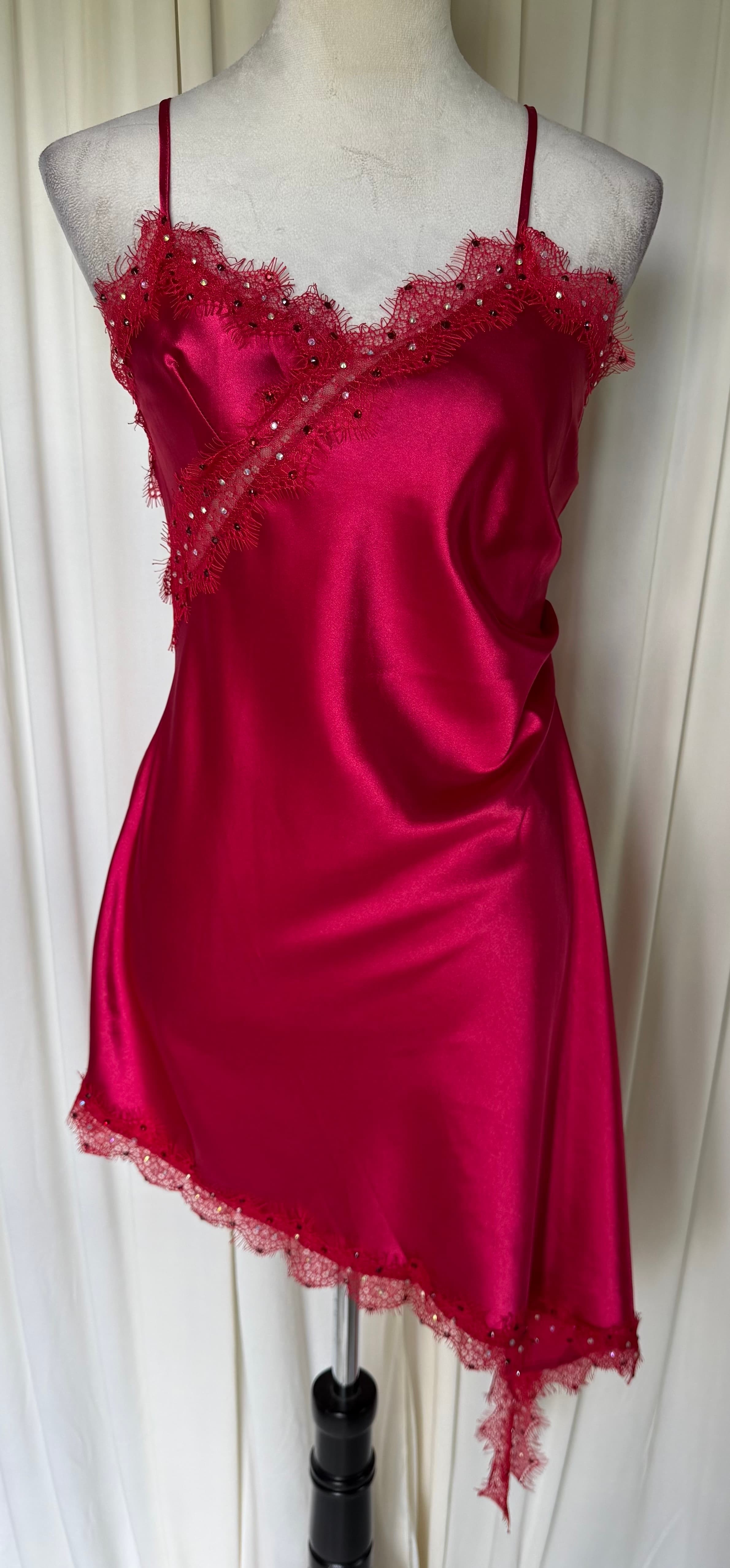 Dark Red Slip Dress