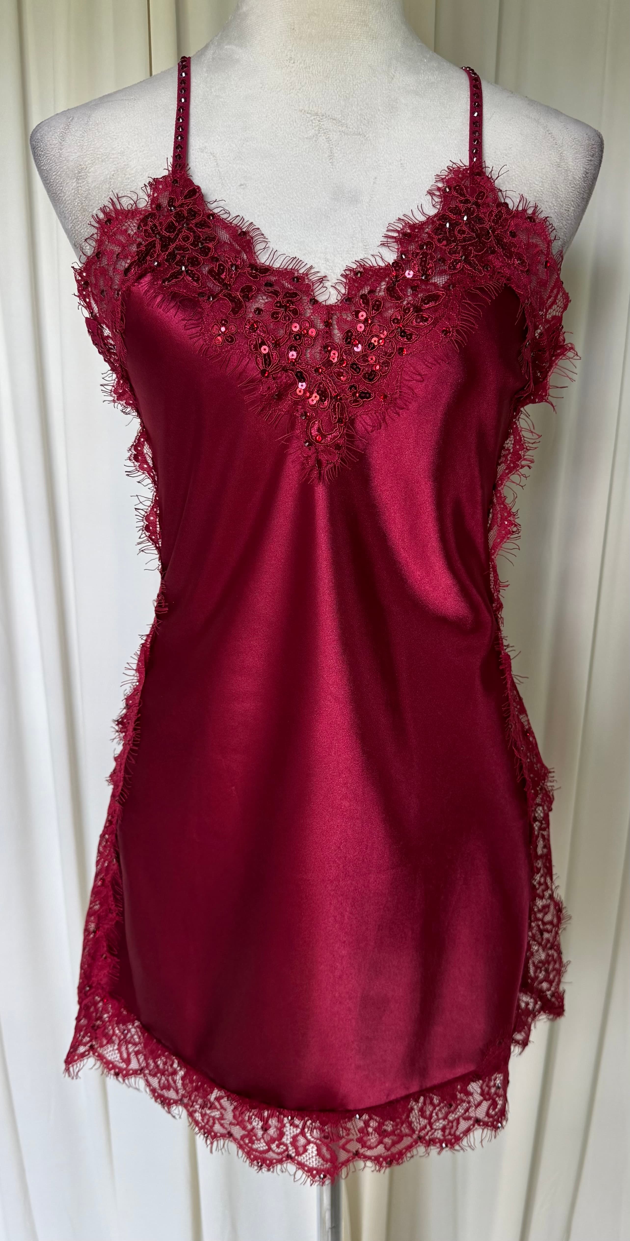 Dark Red Slip Dress