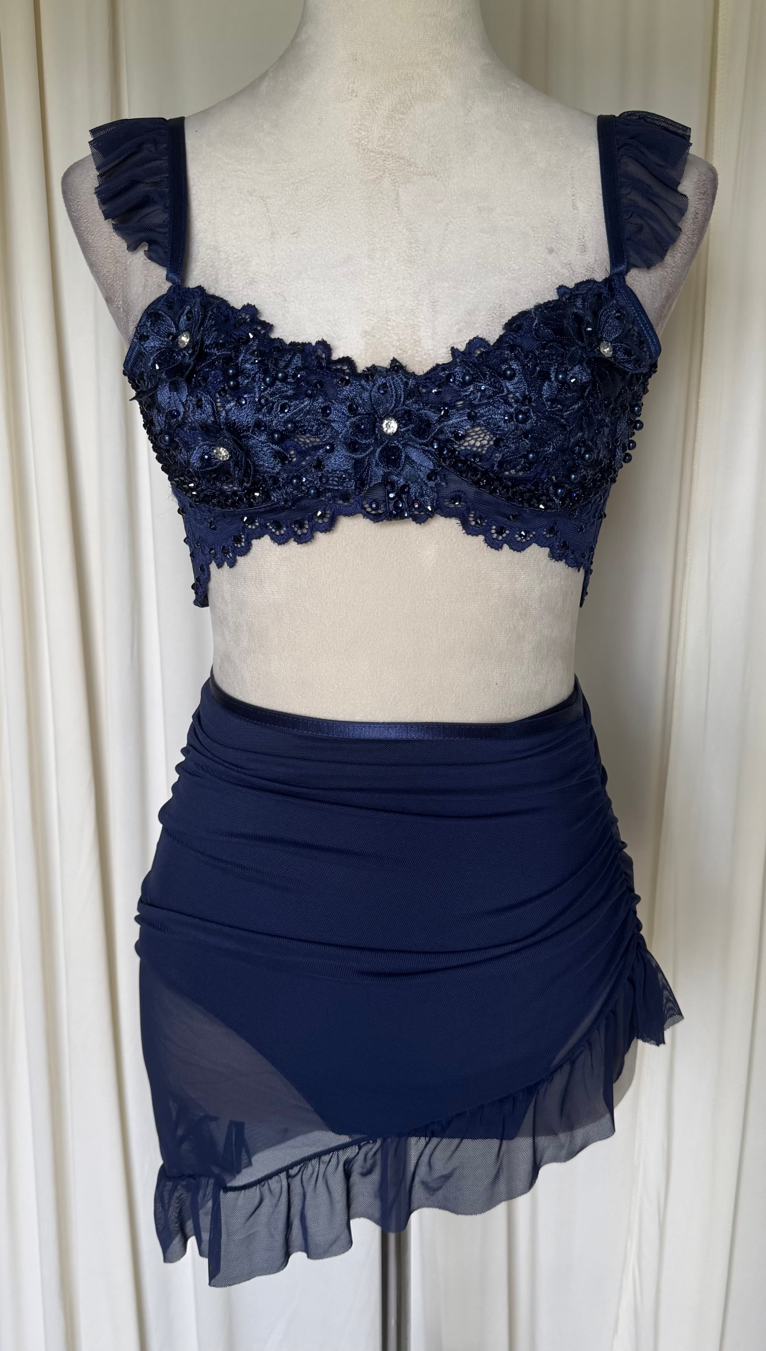 Navy Blue Two Piece Set