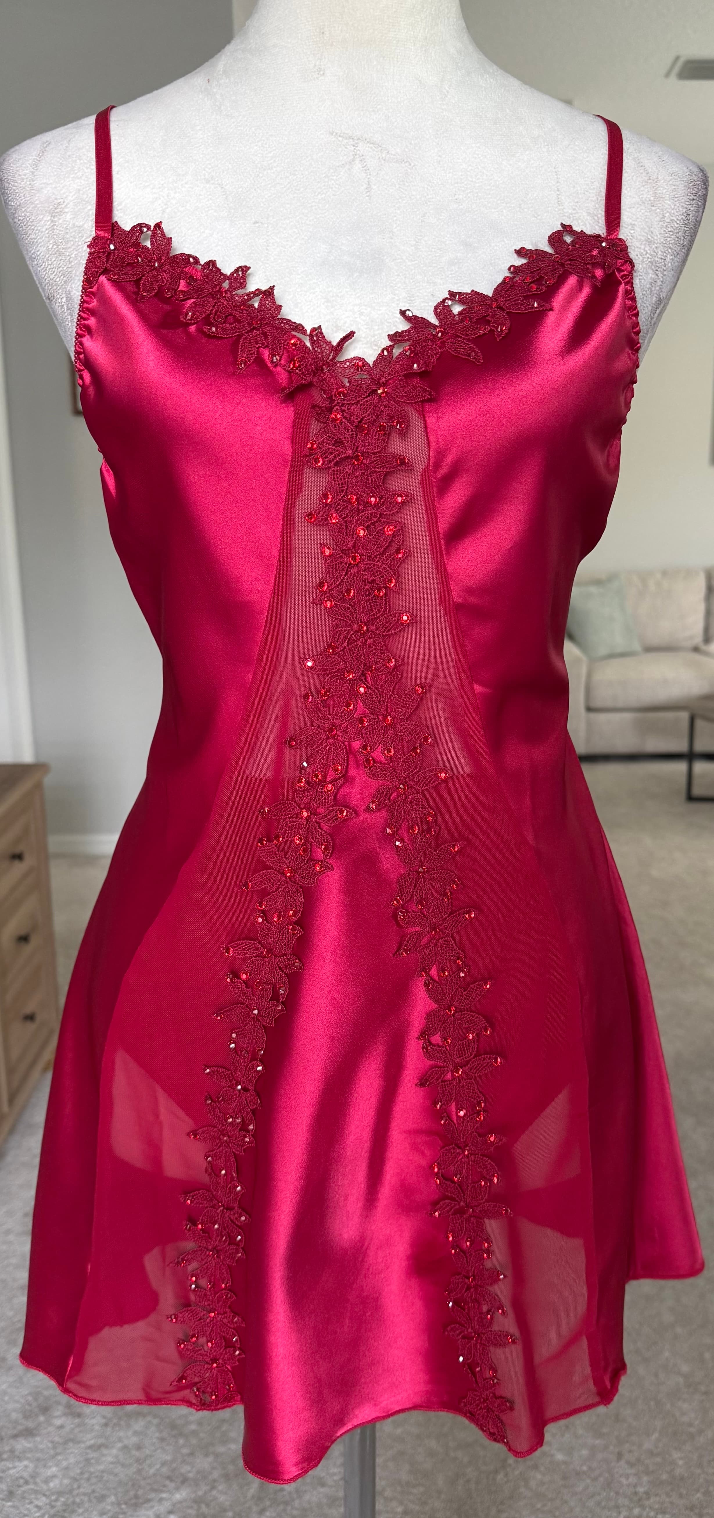 Dark Red Slip Dress