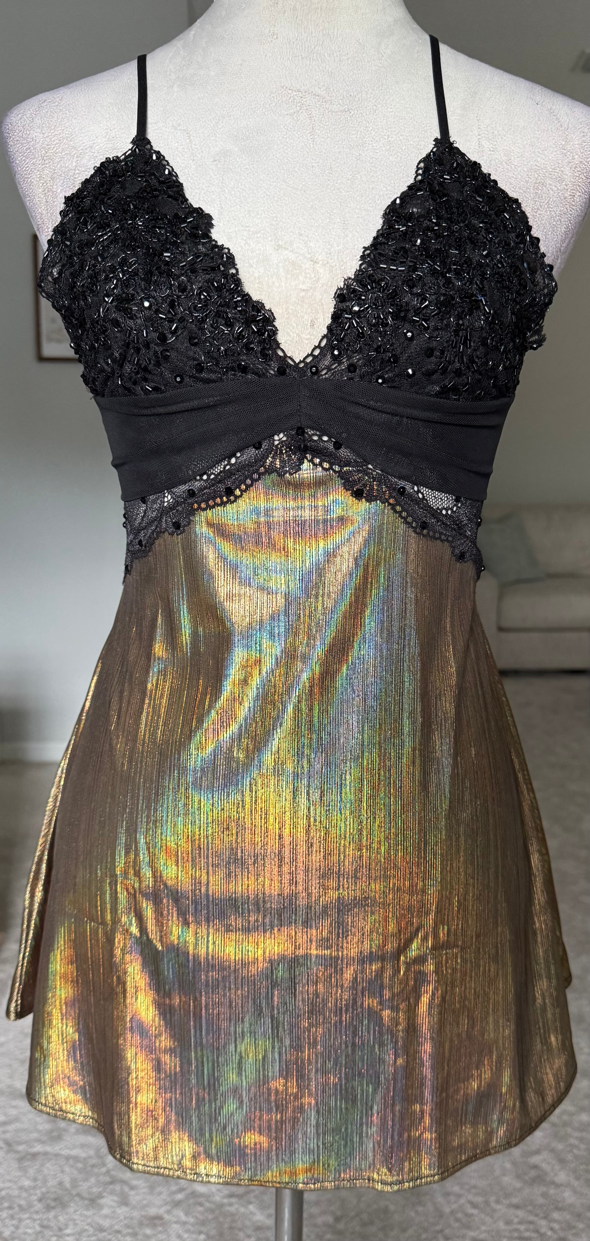 Black & Gold Metallic Dress