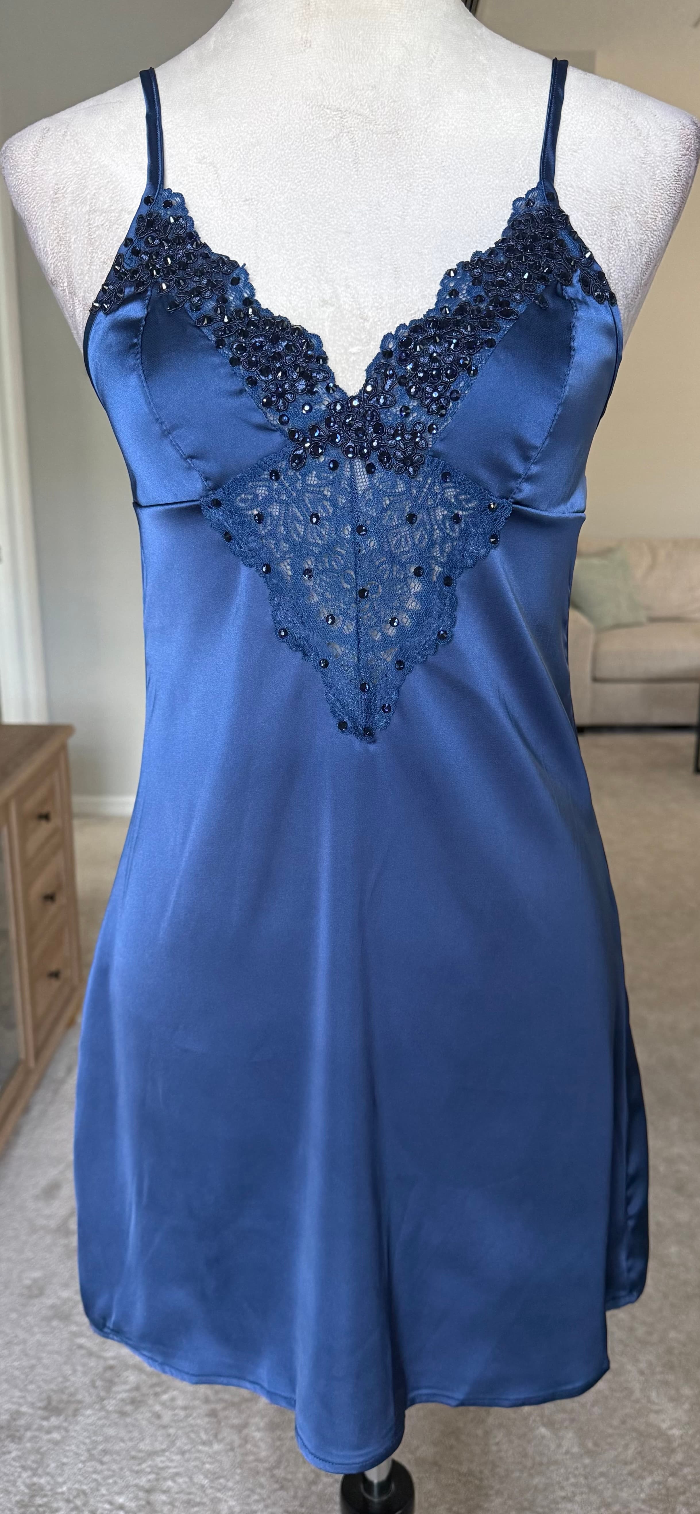 Navy Blue Slip Dress AS