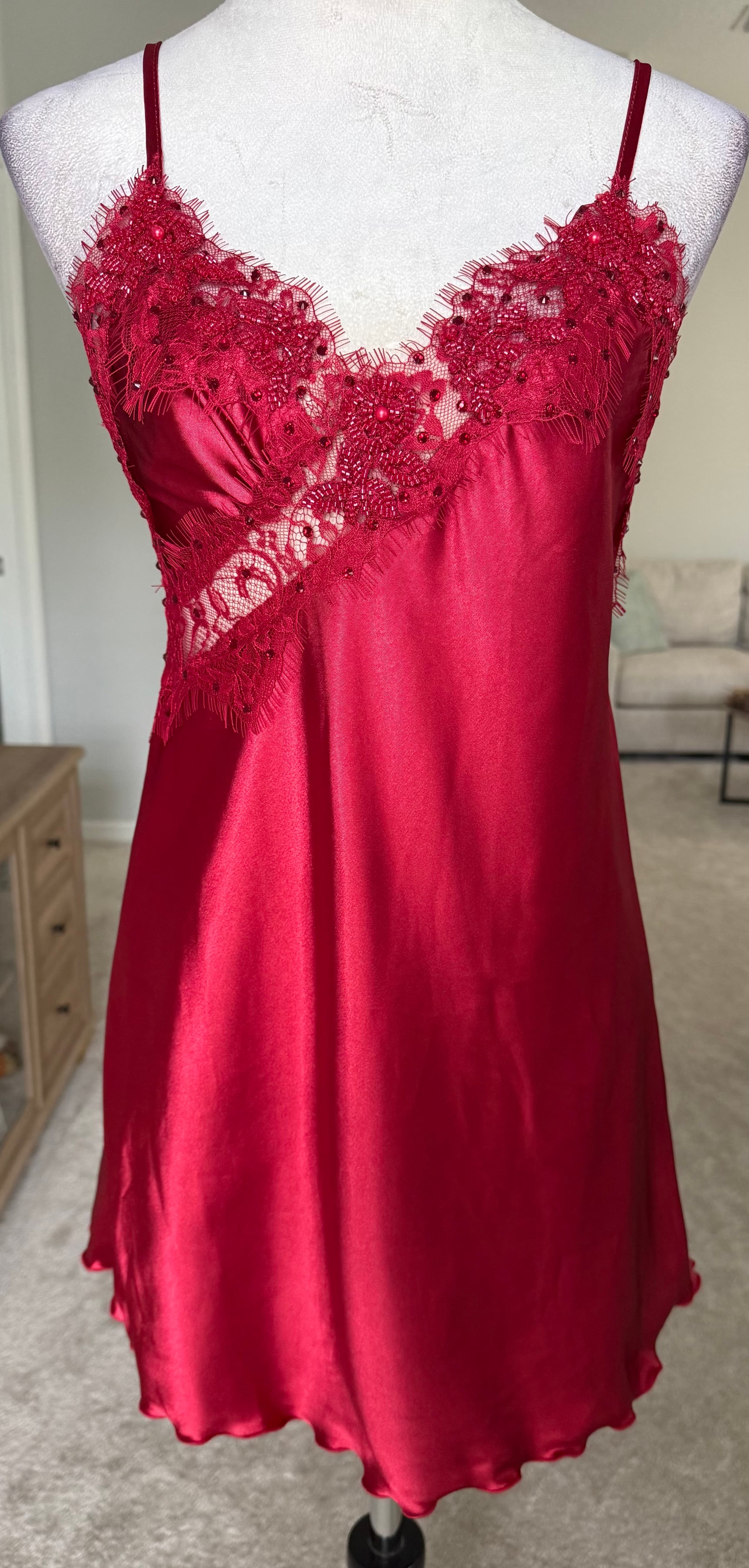 Dark Red Slip Dress