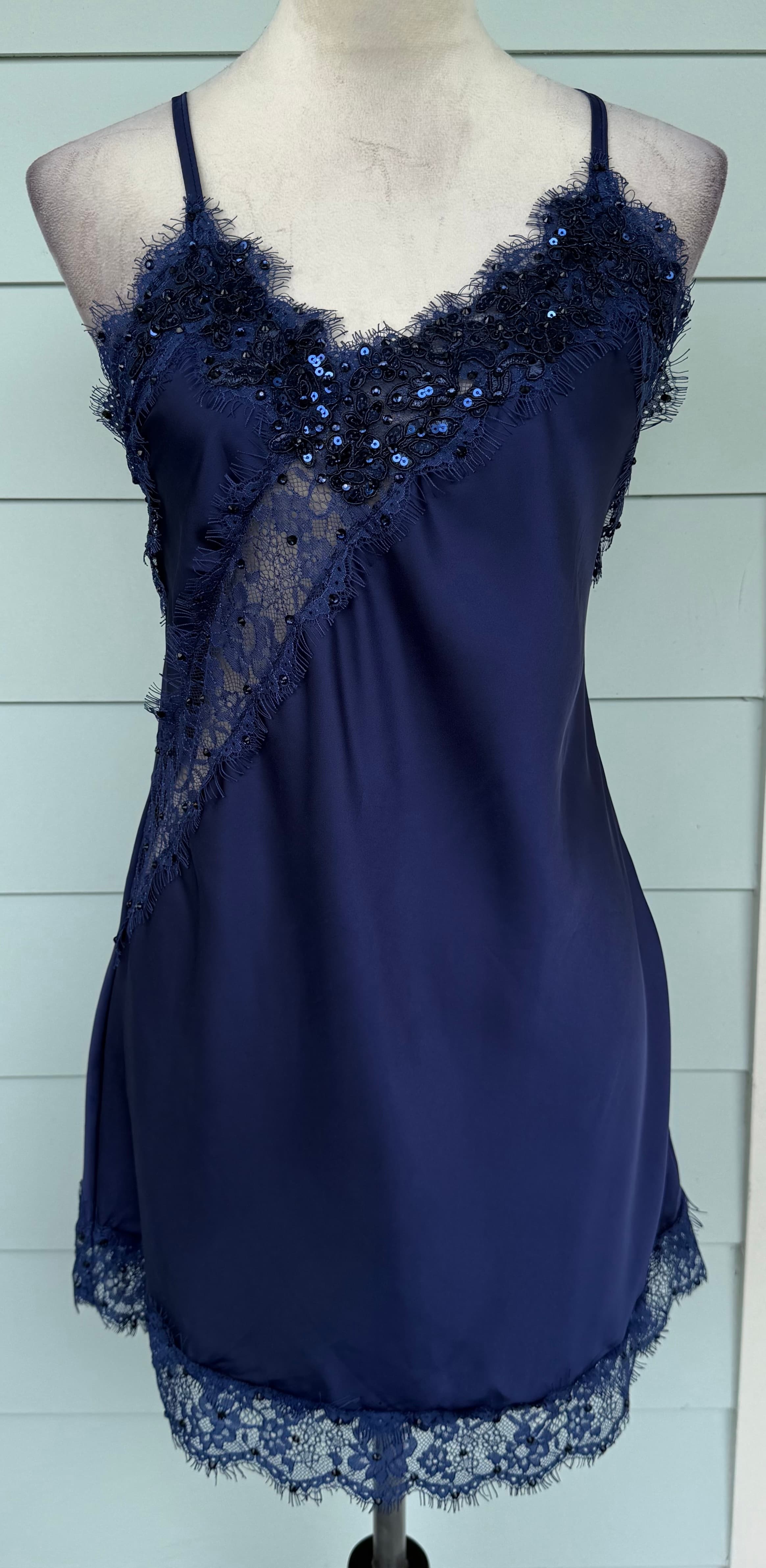 Navy Blue Slip Dress