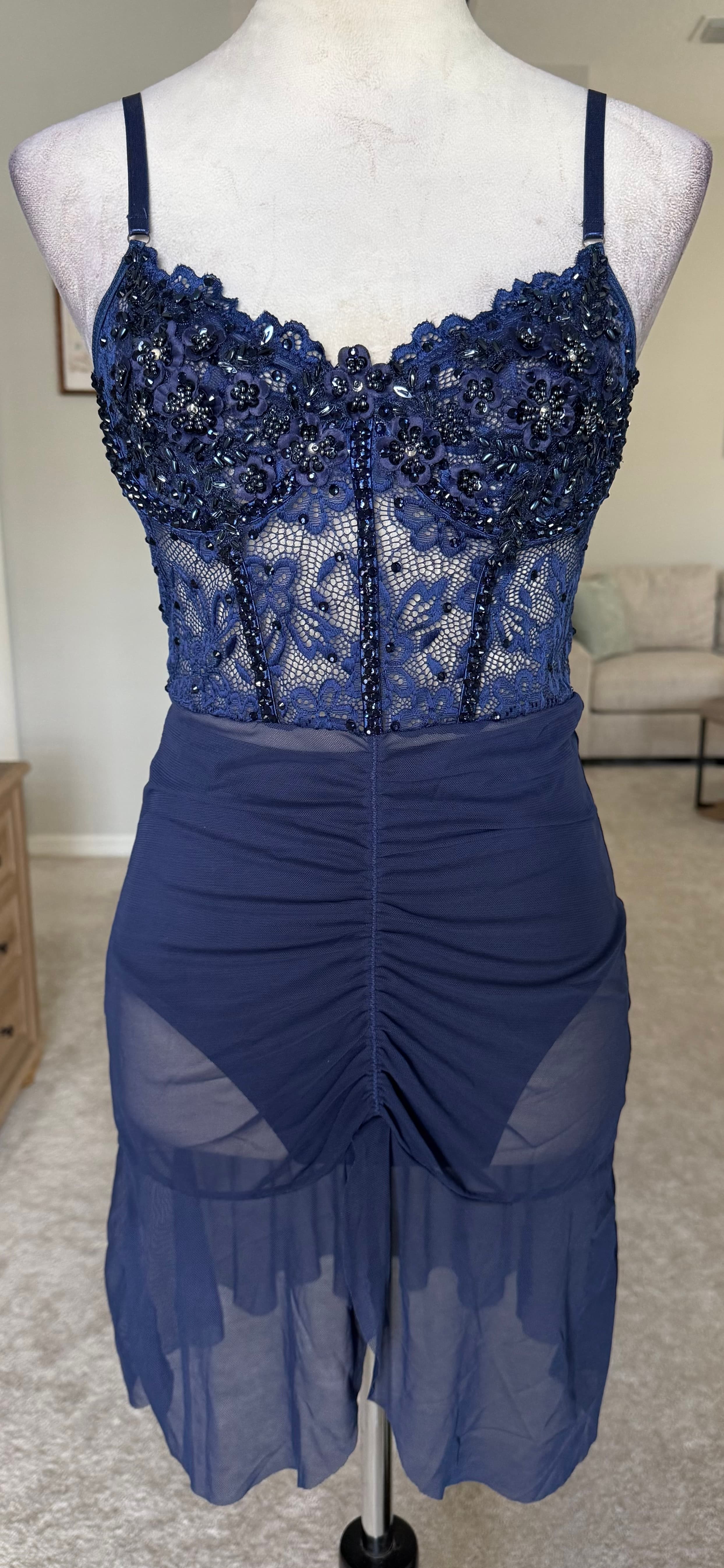 Navy Blue Slip Dress