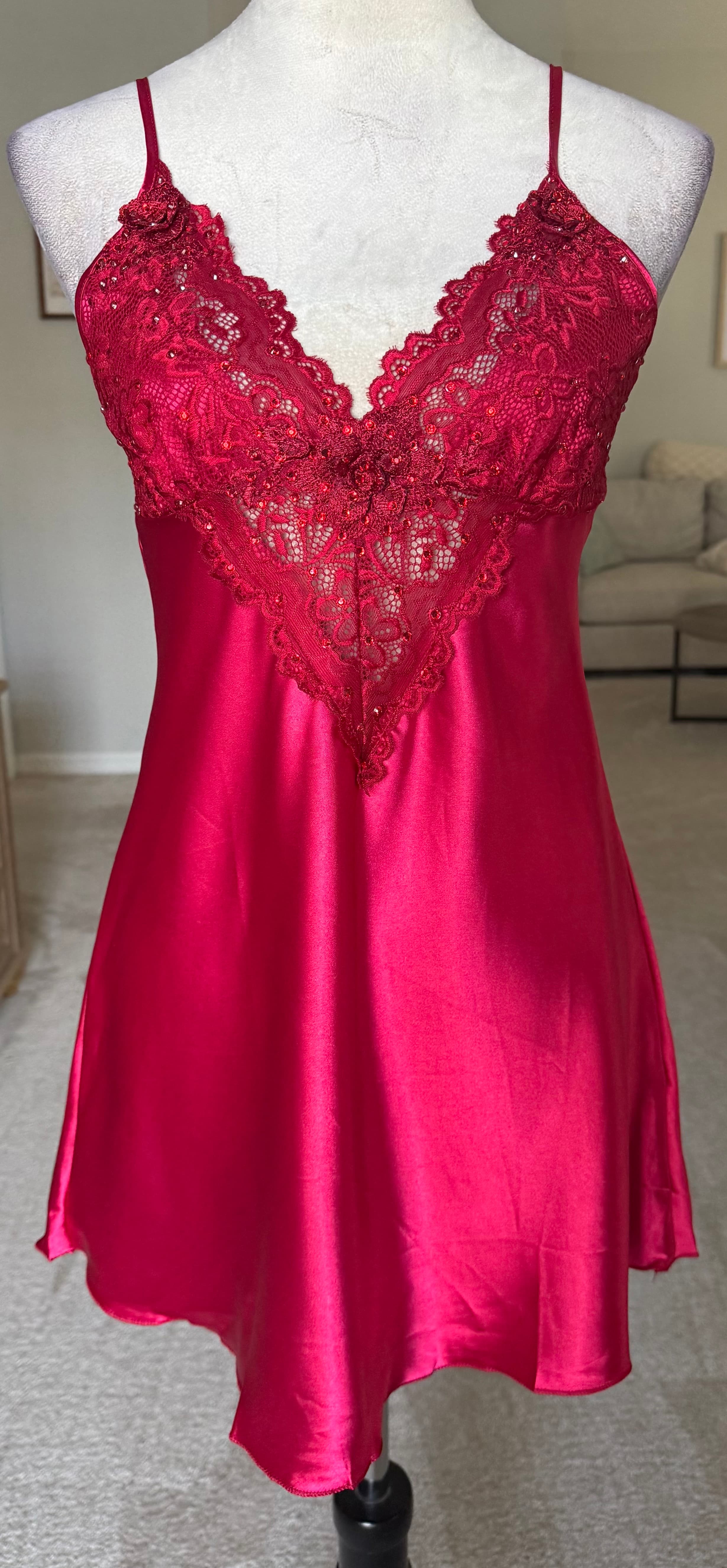 Dark Red Slip Dress